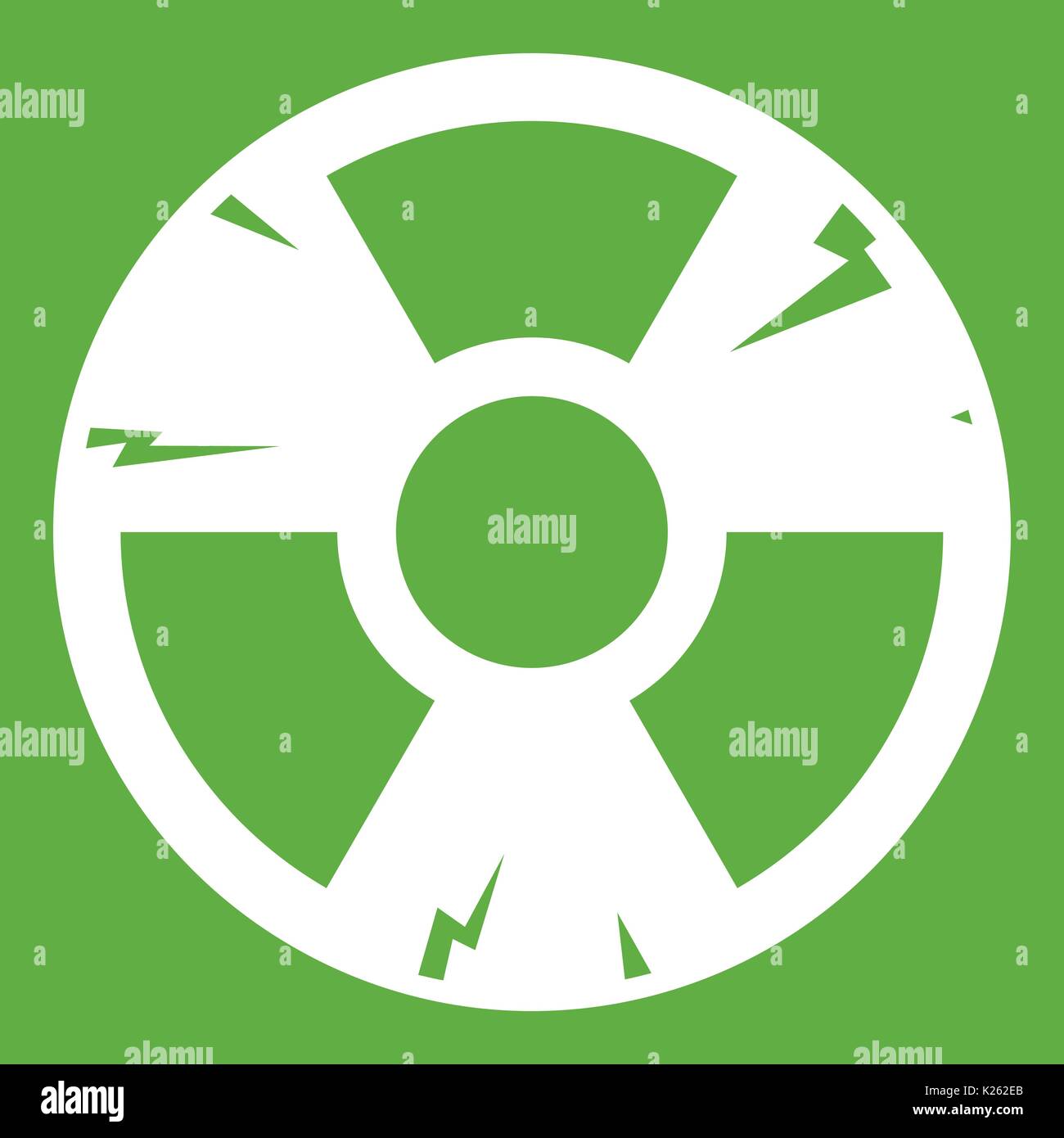 Radiation sign icon green Stock Vector