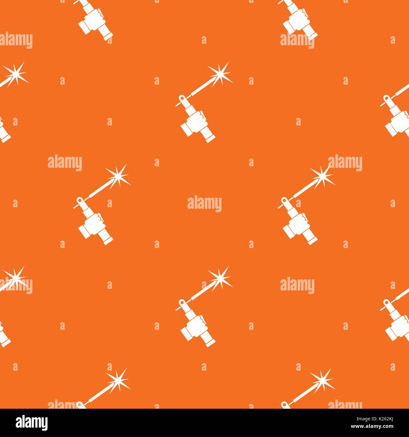 Mig welding torch in hand pattern seamless Stock Vector