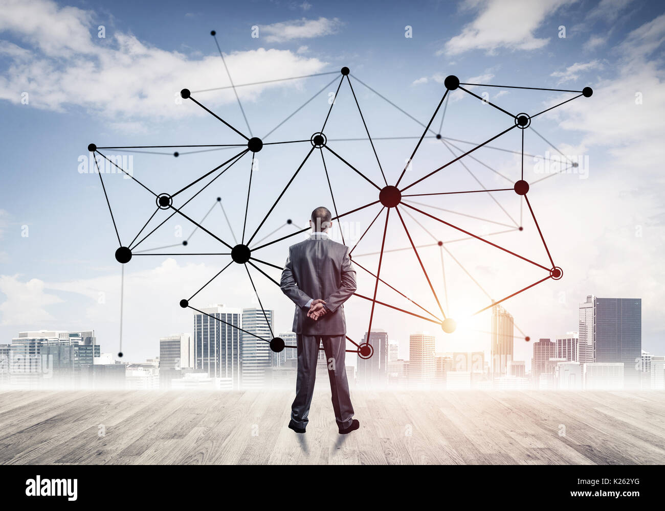 International business networking and social connection against Stock ...
