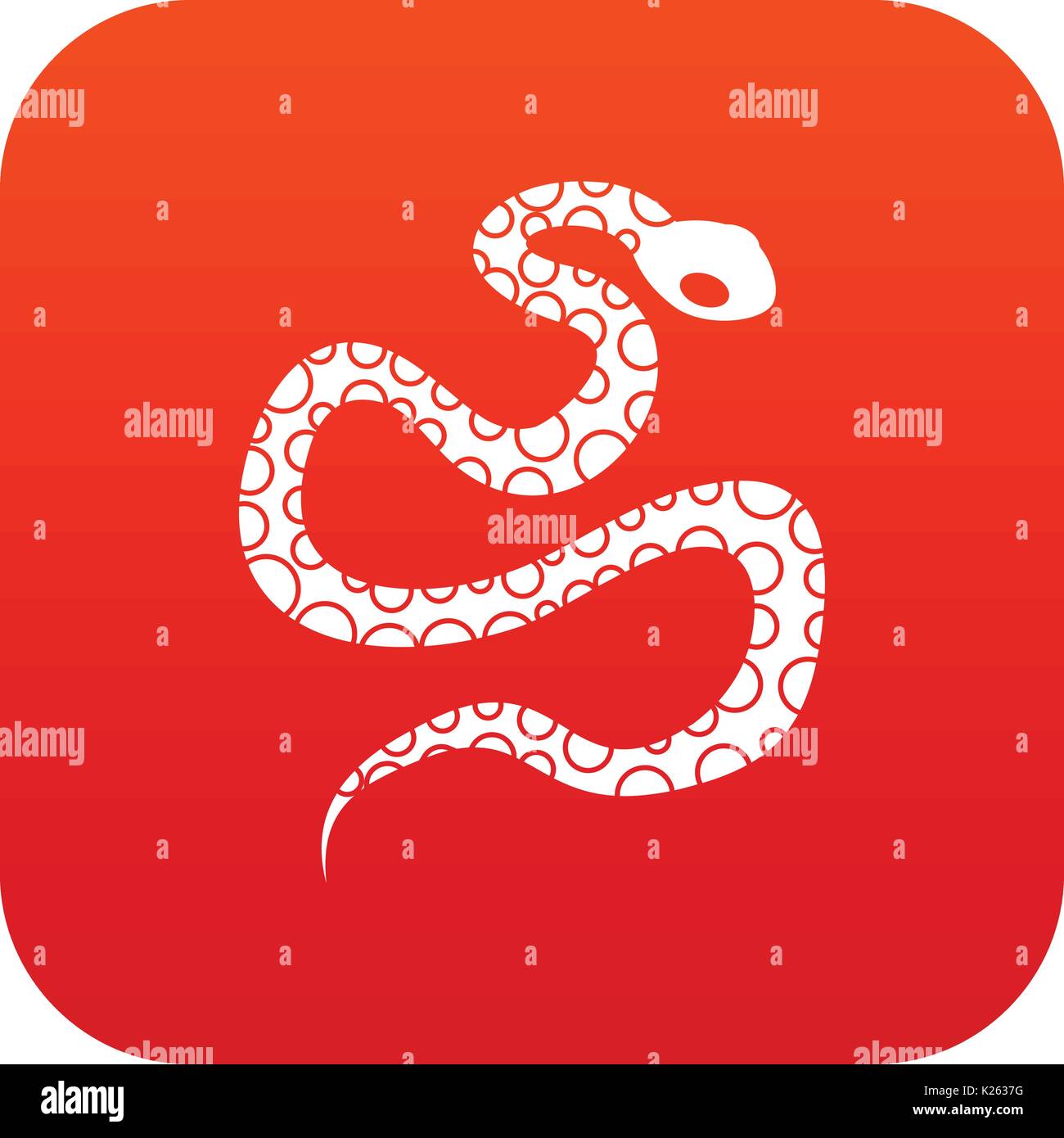 Python snake icon digital red Stock Vector Image & Art - Alamy