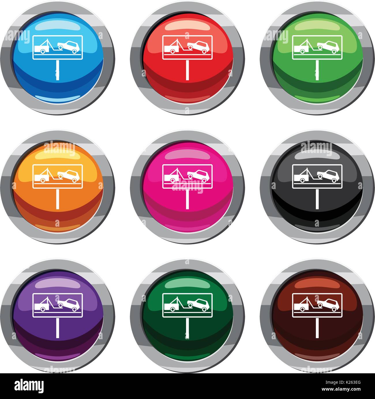 No parking sign set 9 collection Stock Vector Image & Art - Alamy