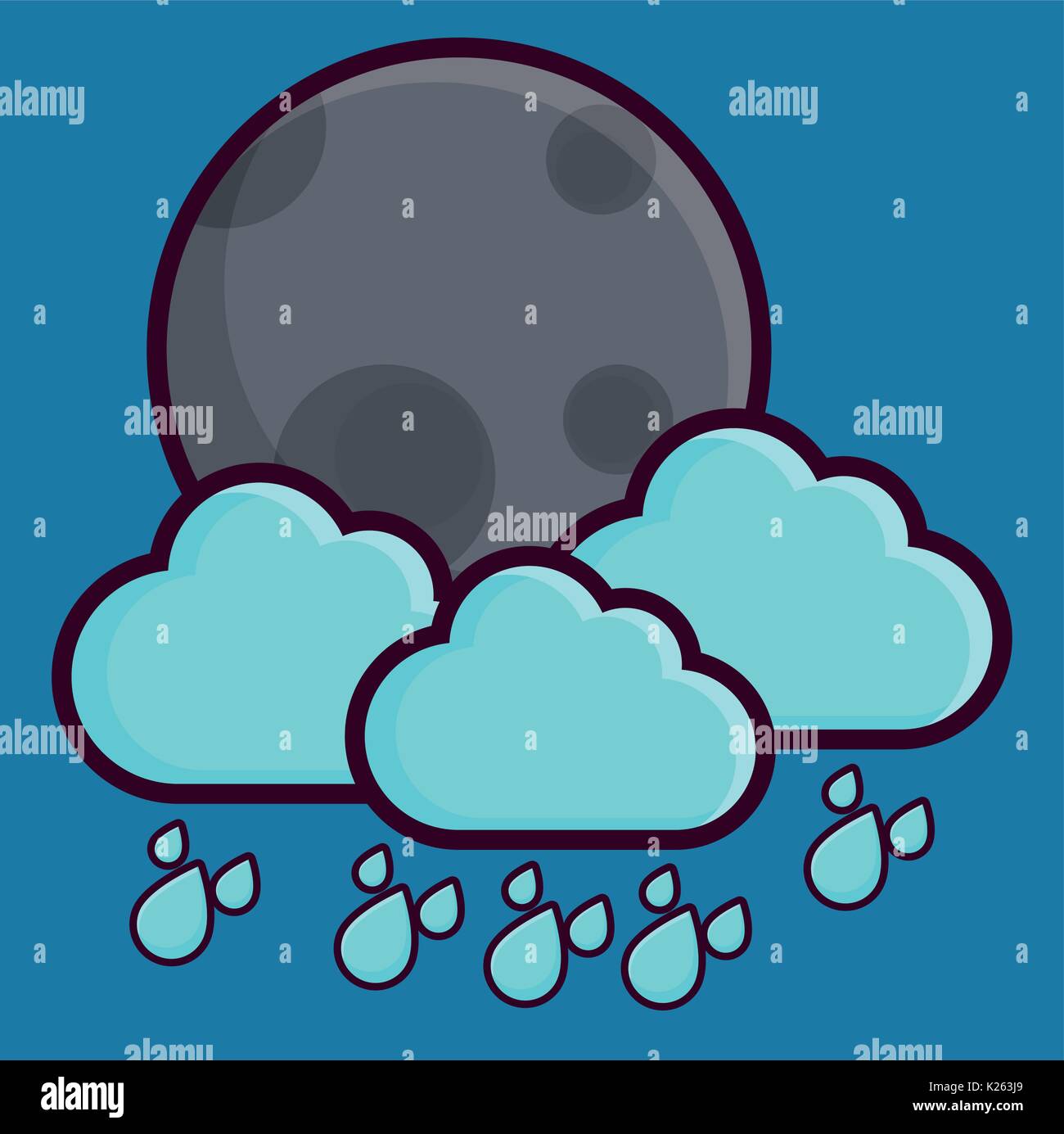 moon and clouds icon Stock Vector Image & Art - Alamy