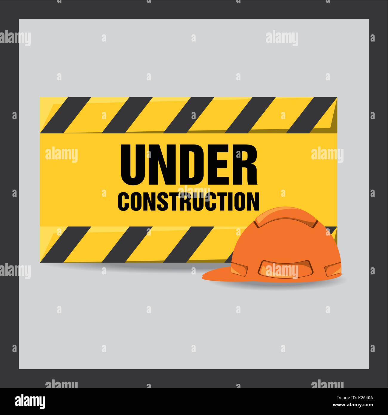 flat under construction warning Stock Vector Image & Art - Alamy