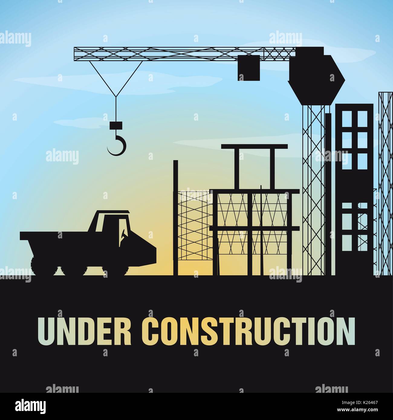 flat under construction concept Stock Vector Image & Art - Alamy