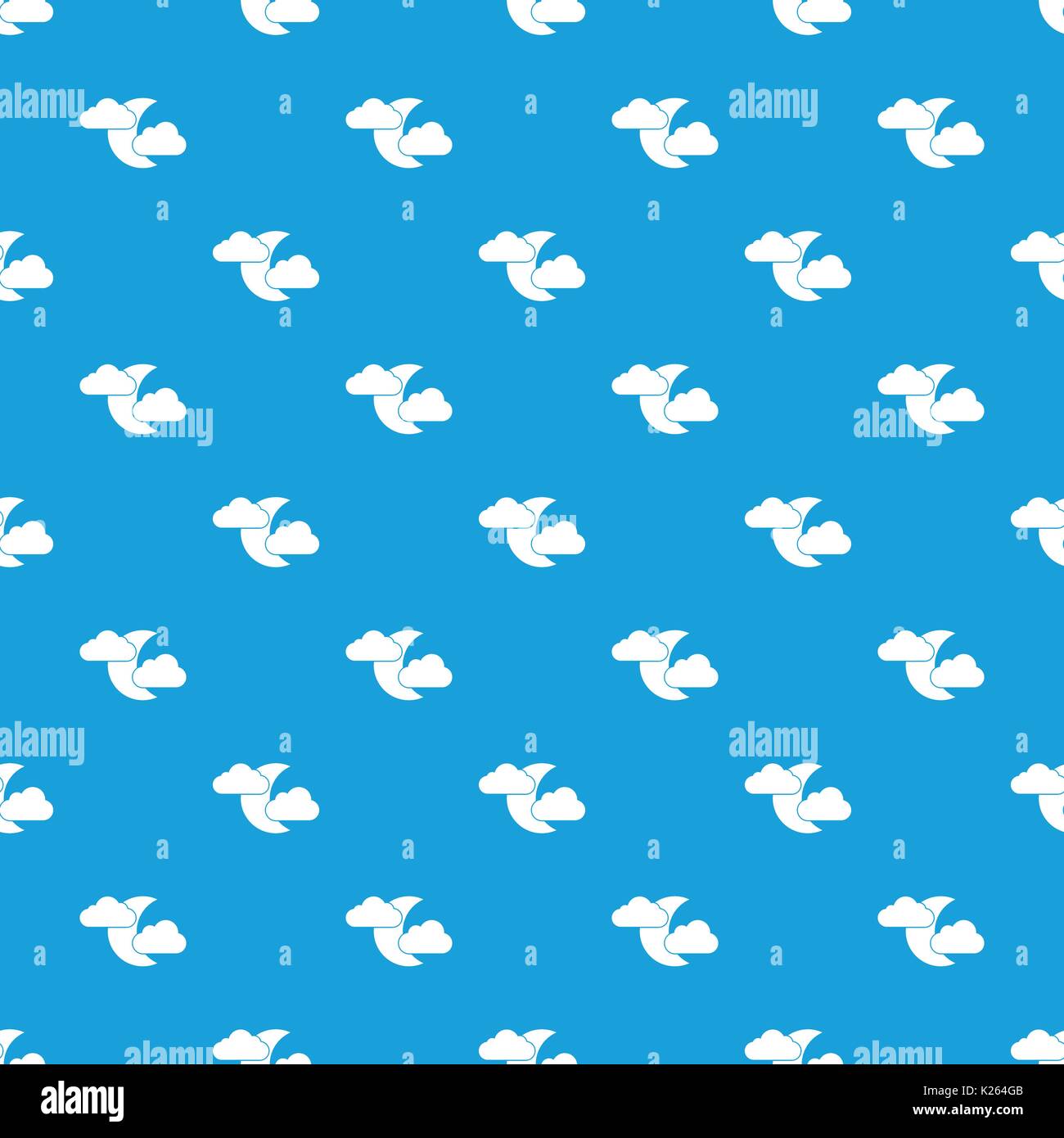 Moon and clouds pattern seamless blue Stock Vector Image & Art - Alamy