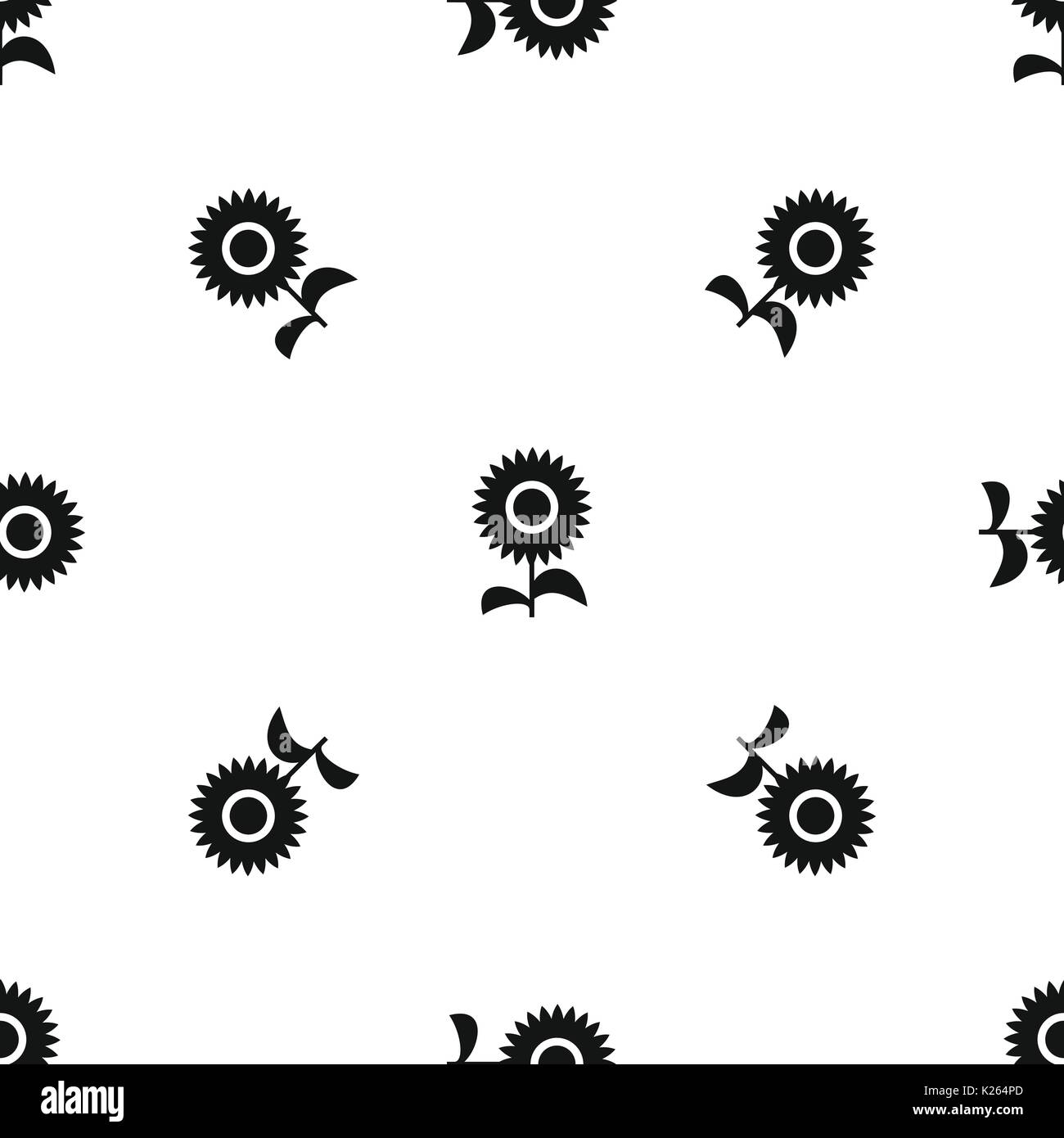 Flower pattern seamless black Stock Vector Image & Art - Alamy