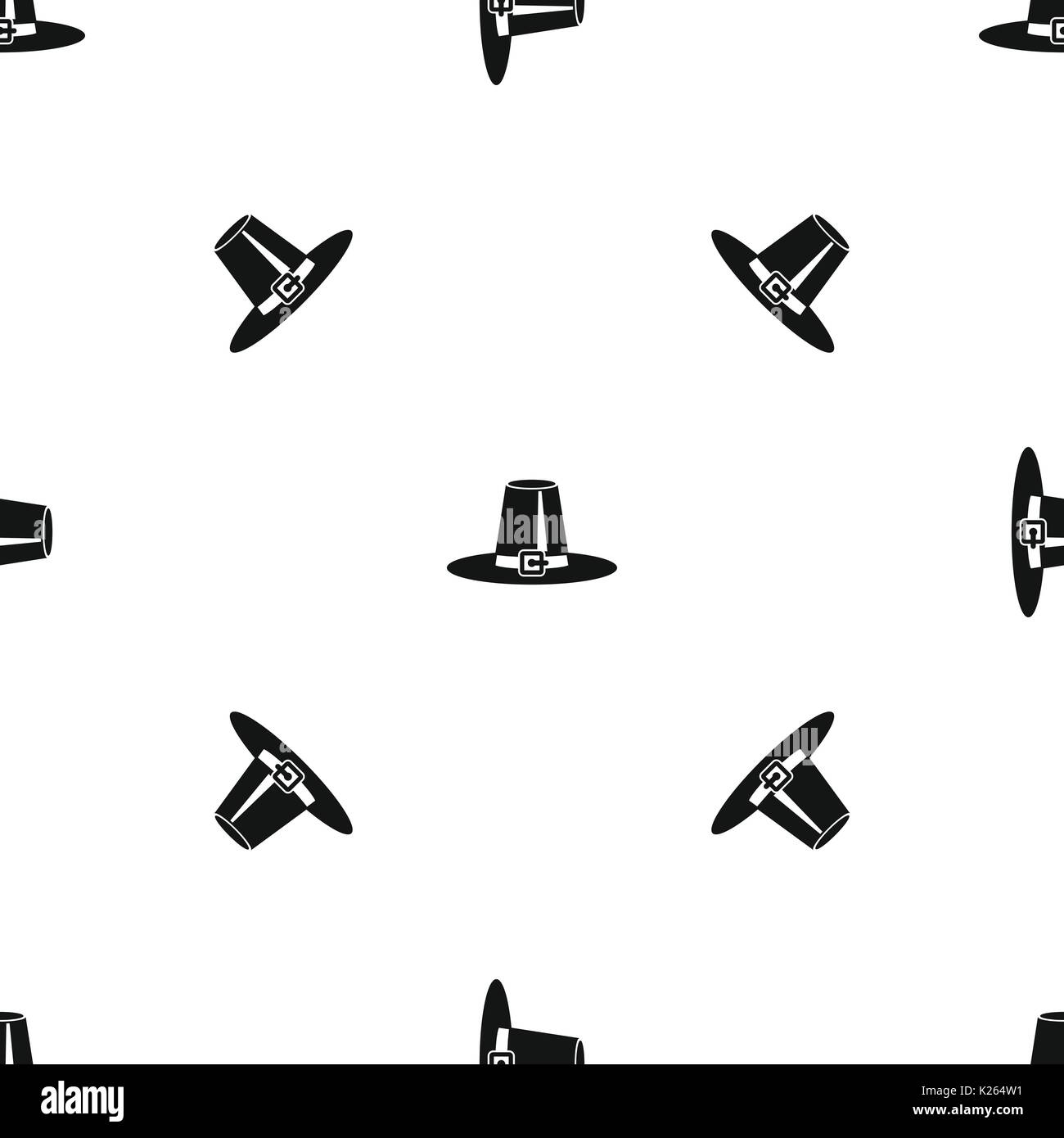 Pilgrim hat pattern seamless black Stock Vector Image &amp; Art - Alamy