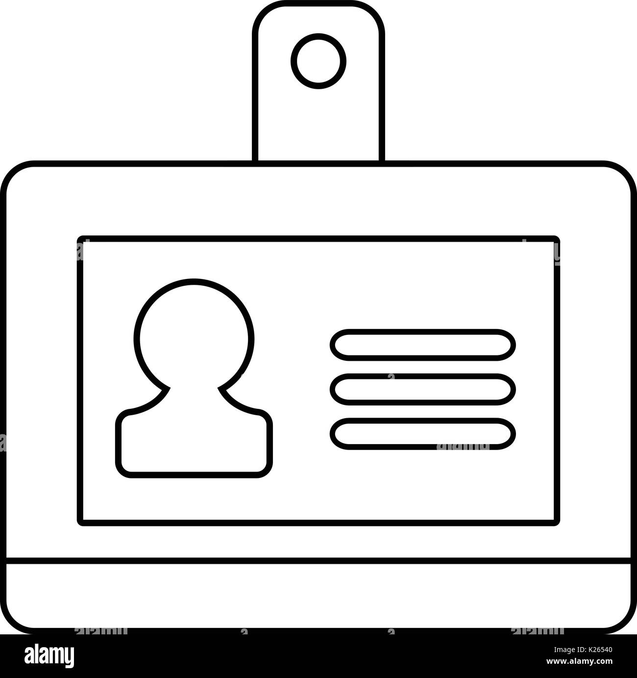 Badge office icon, outline line style Stock Vector Image & Art - Alamy