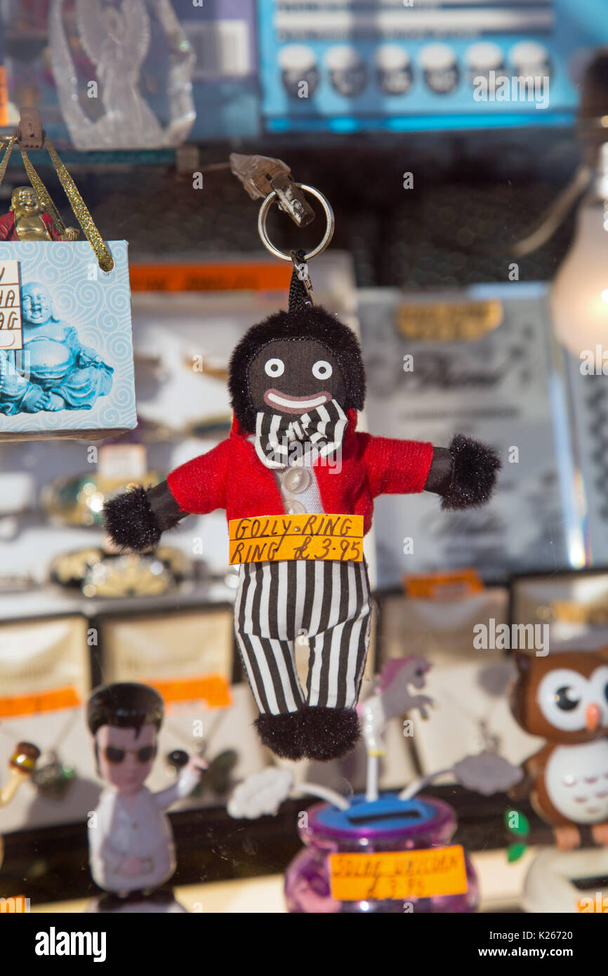 Ethnically stereotyped doll commonly known as a golly or golliwog Stock Photo