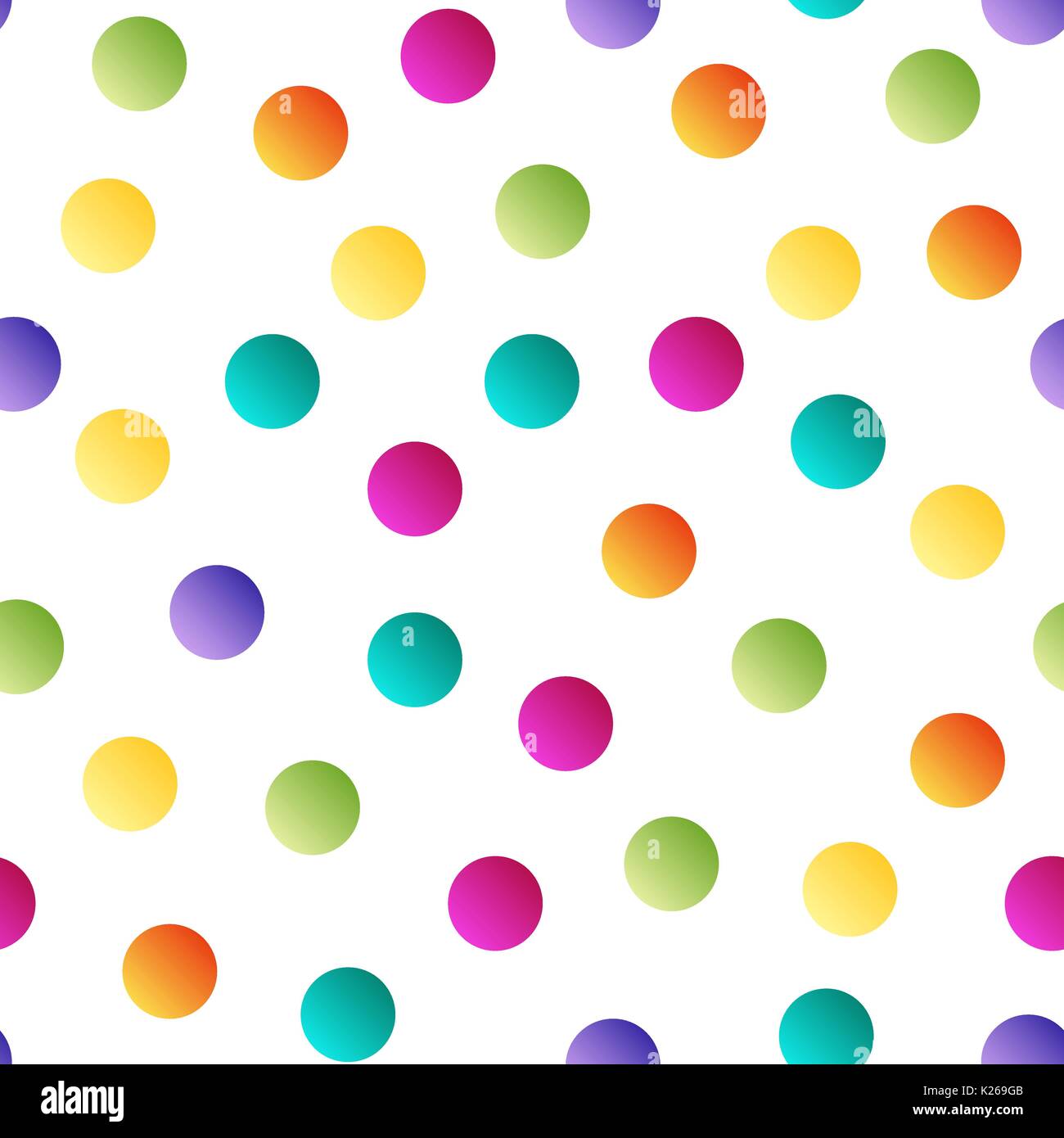 Rainbow Polka Dots Stock Photo - Alamy