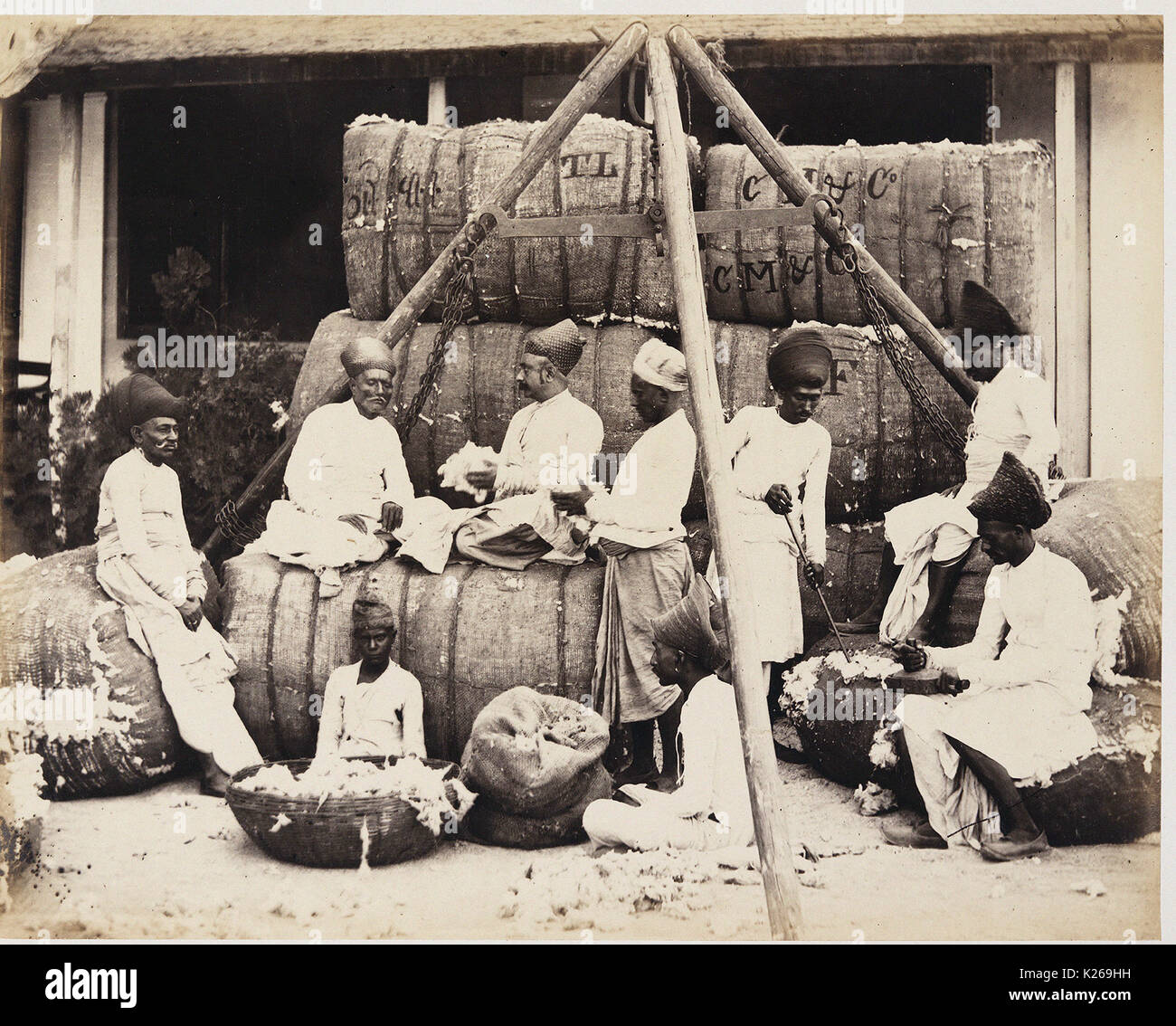 The Cotton Market, Bombay Stock Photo Alamy