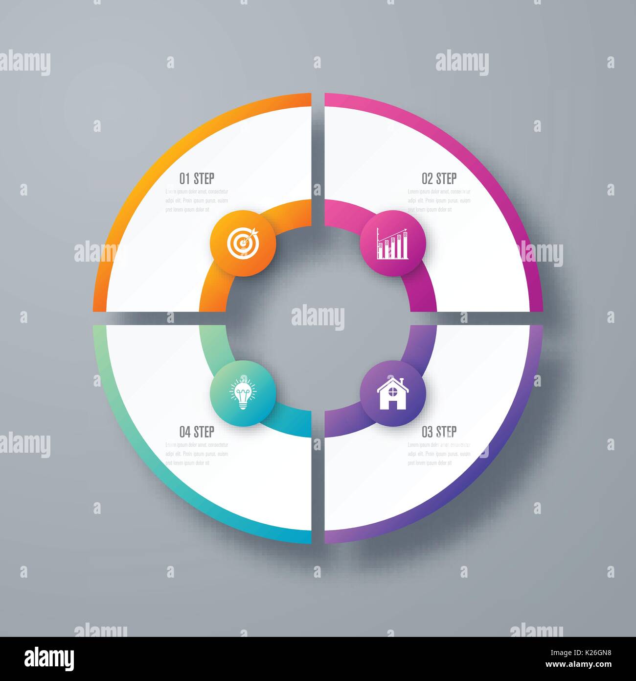 Infographics template 4 options with circle Stock Vector Image & Art ...