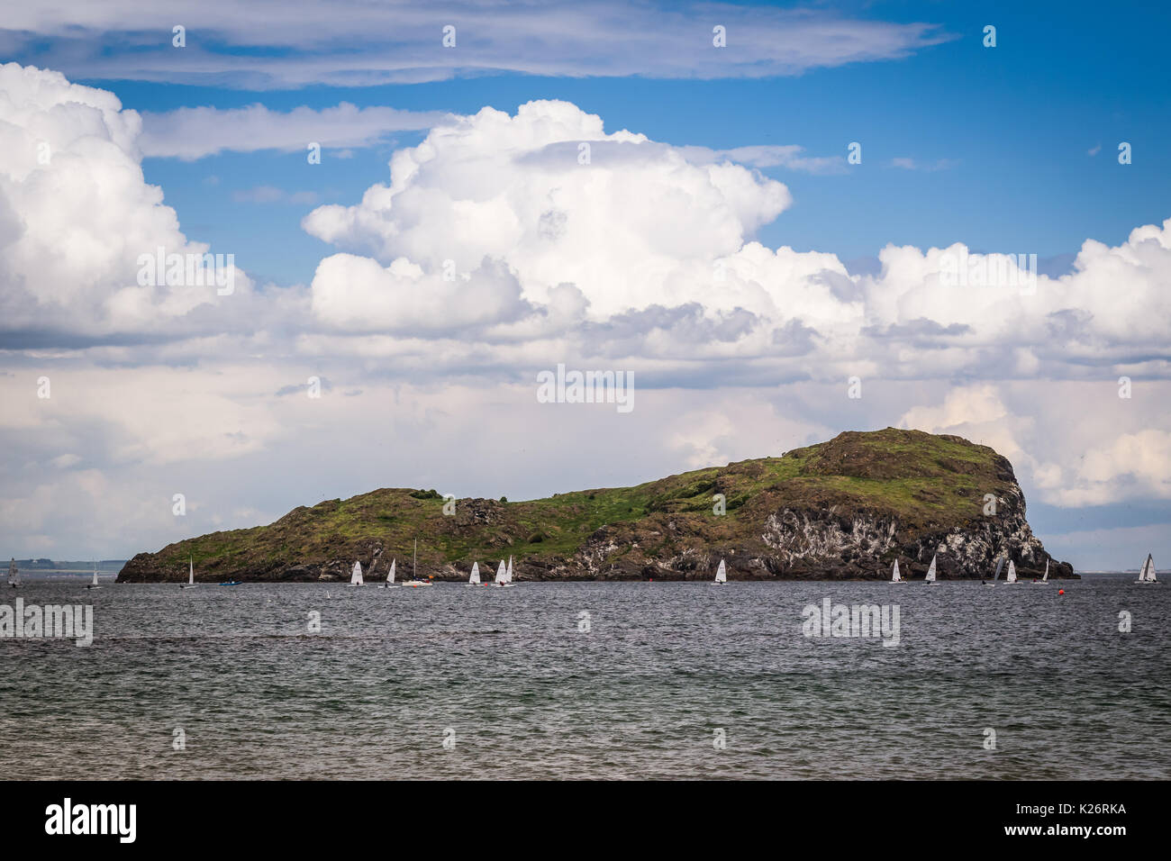 Craigleith island view from North Berwick in Scotland Stock Photo