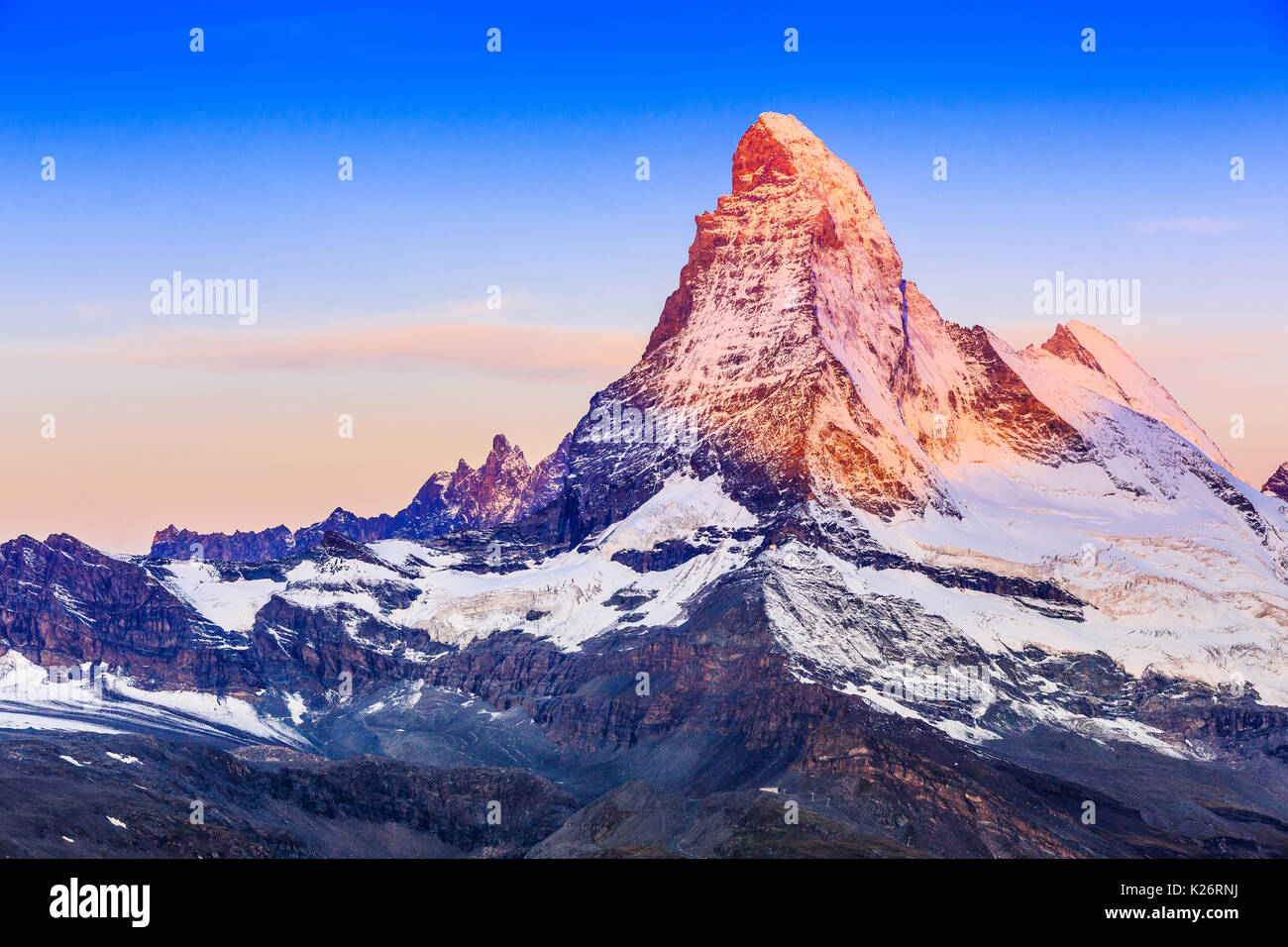 Matterhorn sunrise zermatt switzerland hi-res stock photography and ...