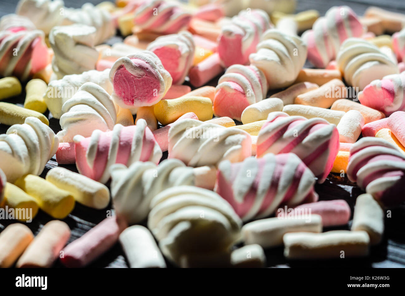 Multicolored Marshmallow Background. Background of multicolored and