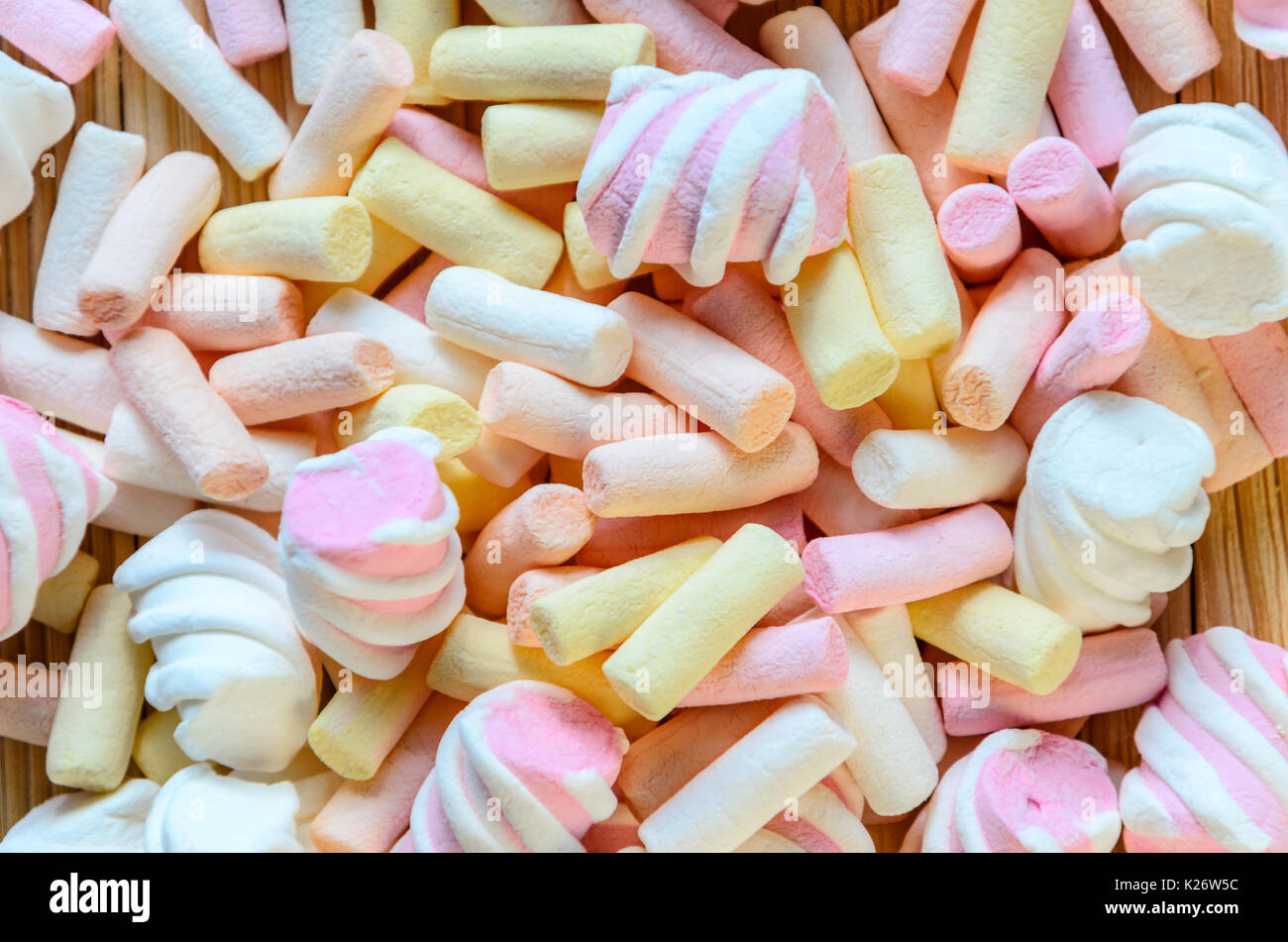 Multicolored Marshmallow Background. Background of multicolored and