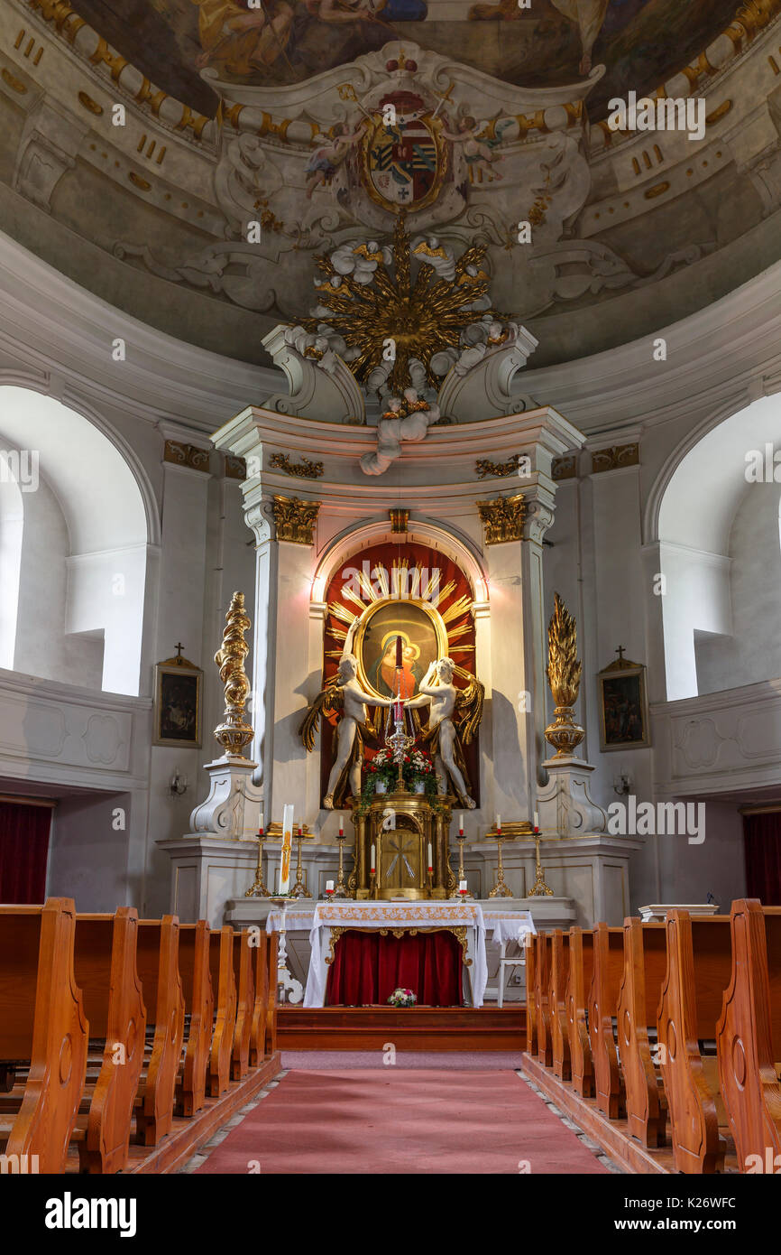 Pilgrim church of St. Mary, Our Lady of Good Counsel, interior view, Böckstein, Bad Gastein, Salzburg district, Austria Stock Photo