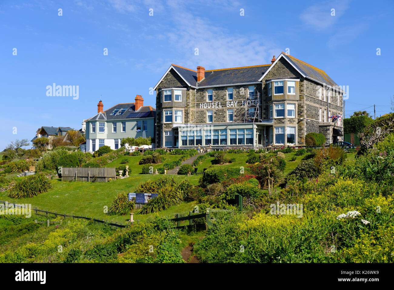 Housel Bay Hotel, Lizard Point, Lizard Peninsula, Cornwall, England, United Kingdom Stock Photo