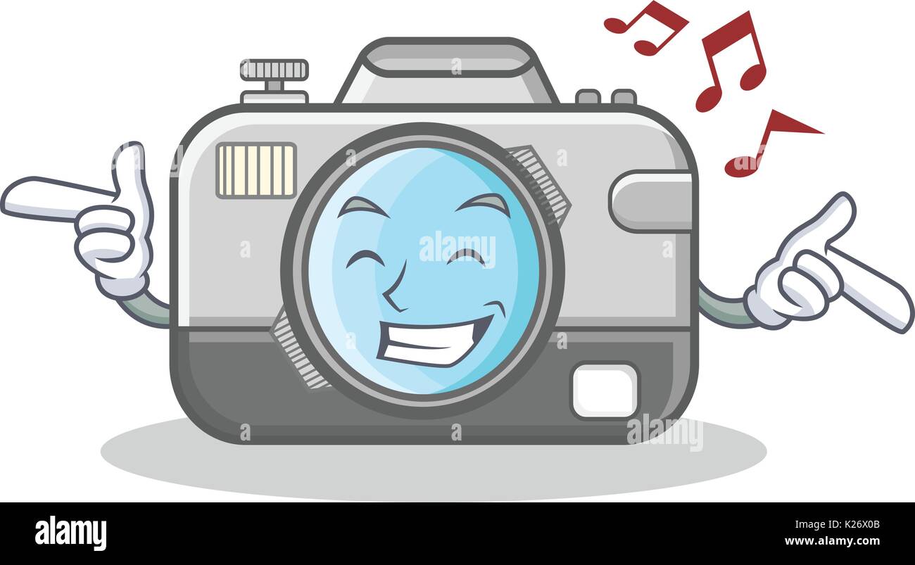 Singing Camera Singing photo camera character cartoon Stock Vector Image & Art - Alamy