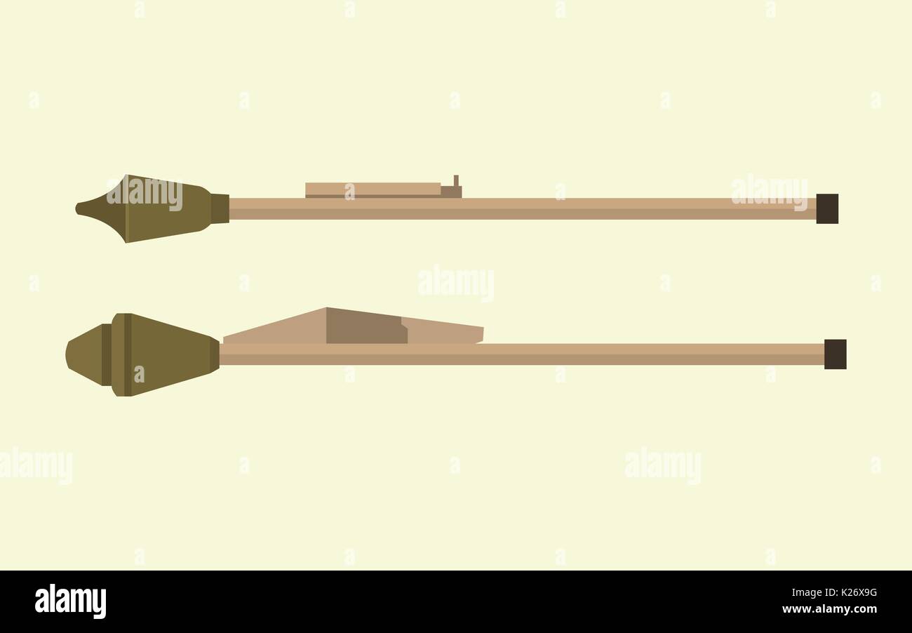 german panzerfaust weapon to attack anti tank Stock Vector