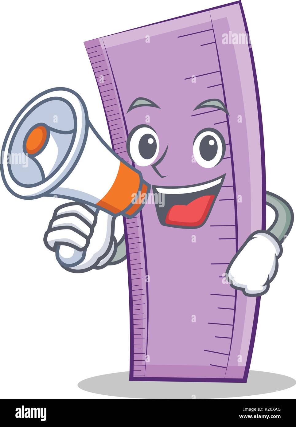 With megaphone ruler character cartoon design Stock Vector Image & Art ...