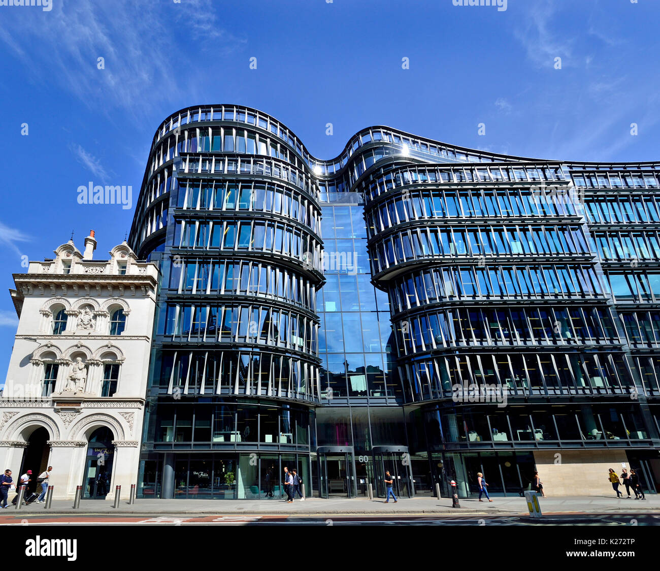 London, England, UK. 'Sixty London' modern office building at 60 Holborn Viaduct, including