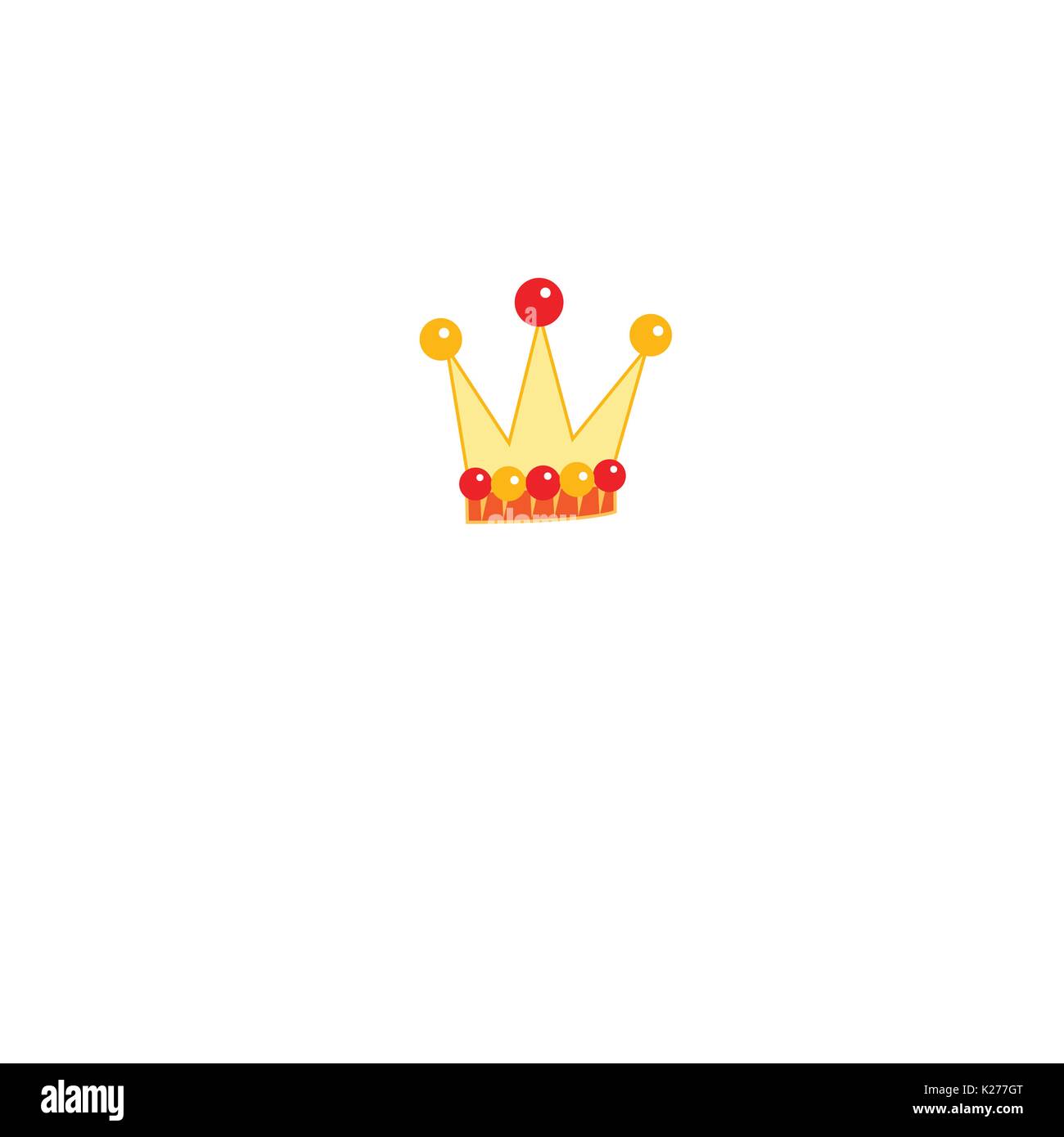 Vector golden crown on white background Stock Vector