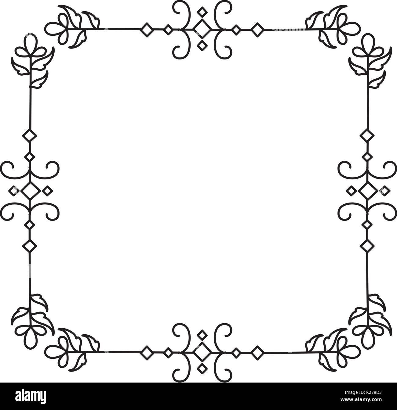 Elegant Victorian style frame vector illustration design Stock Vector ...