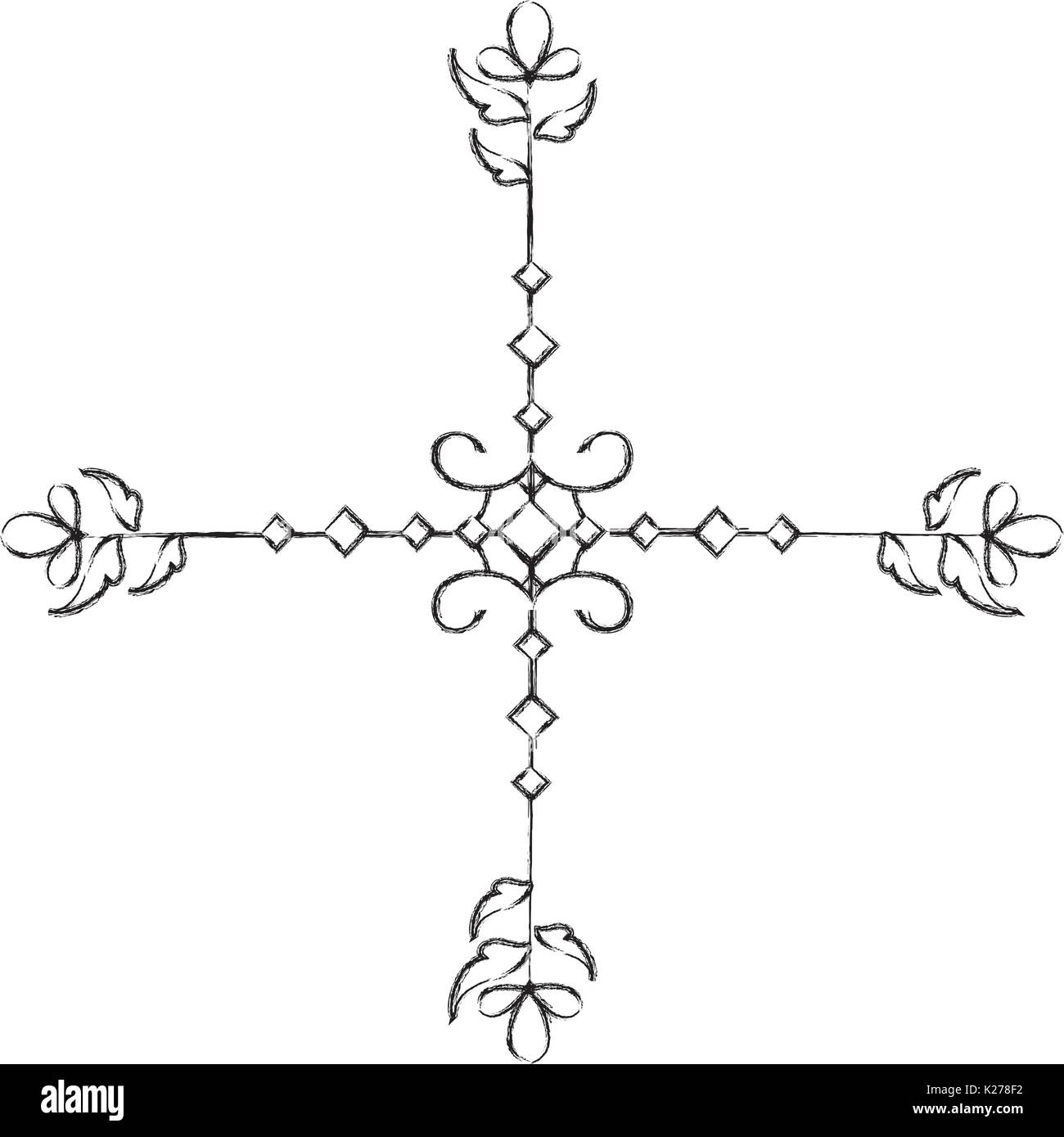 Elegant Victorian style frame vector illustration design Stock Vector ...