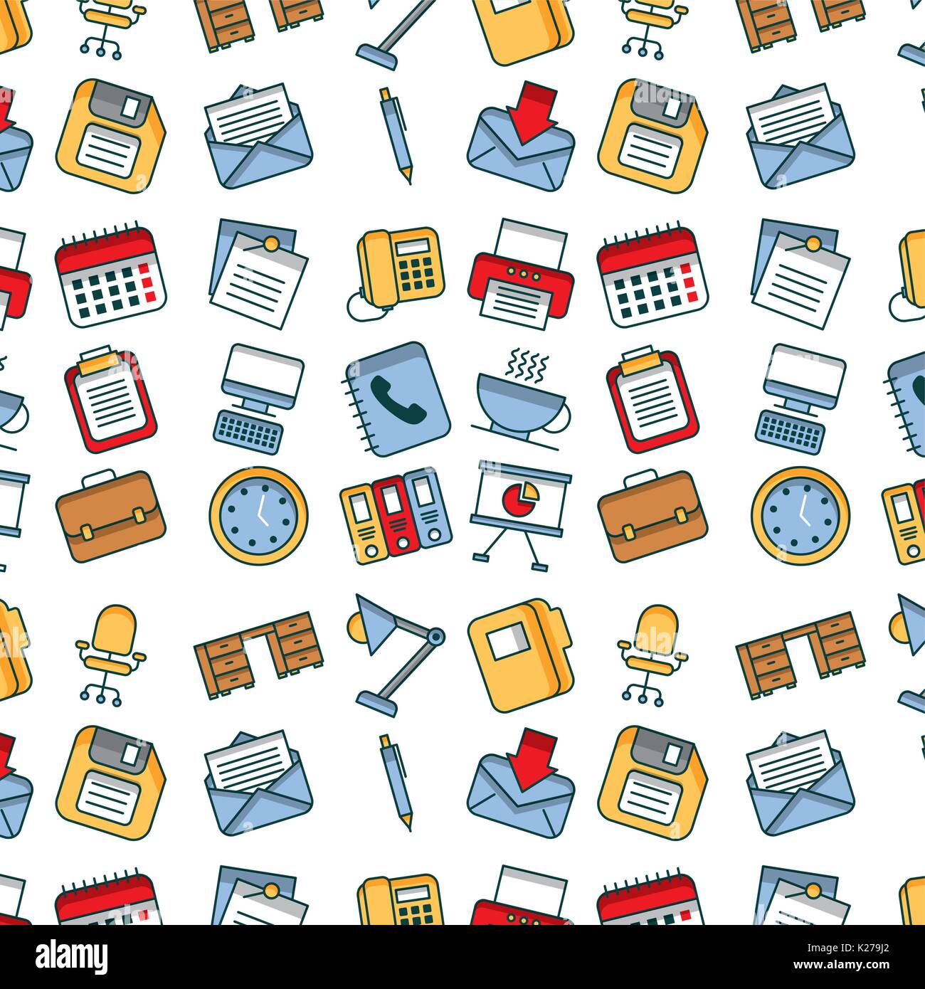 office icons pattern background Stock Vector Image & Art - Alamy