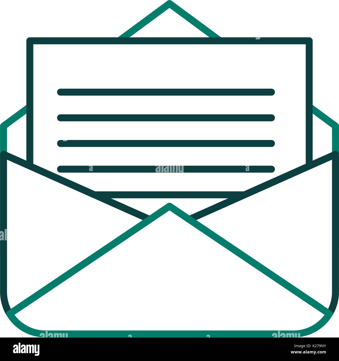 envelope mail isolated icon Stock Vector