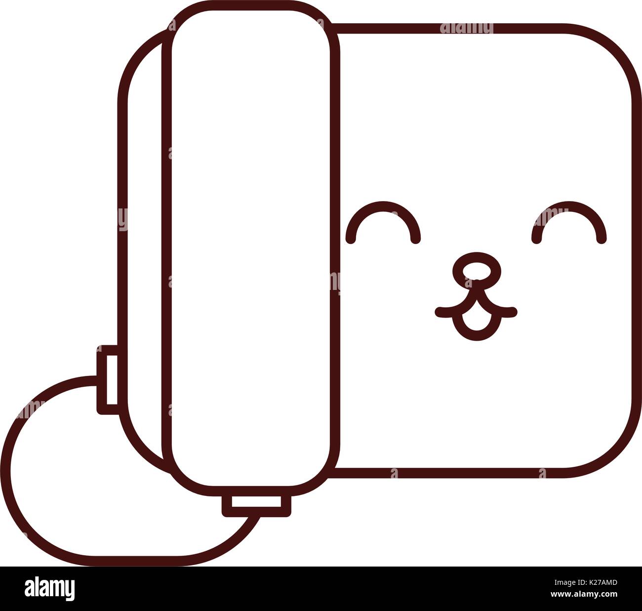 office telephone kawaii character Stock Vector Image & Art - Alamy