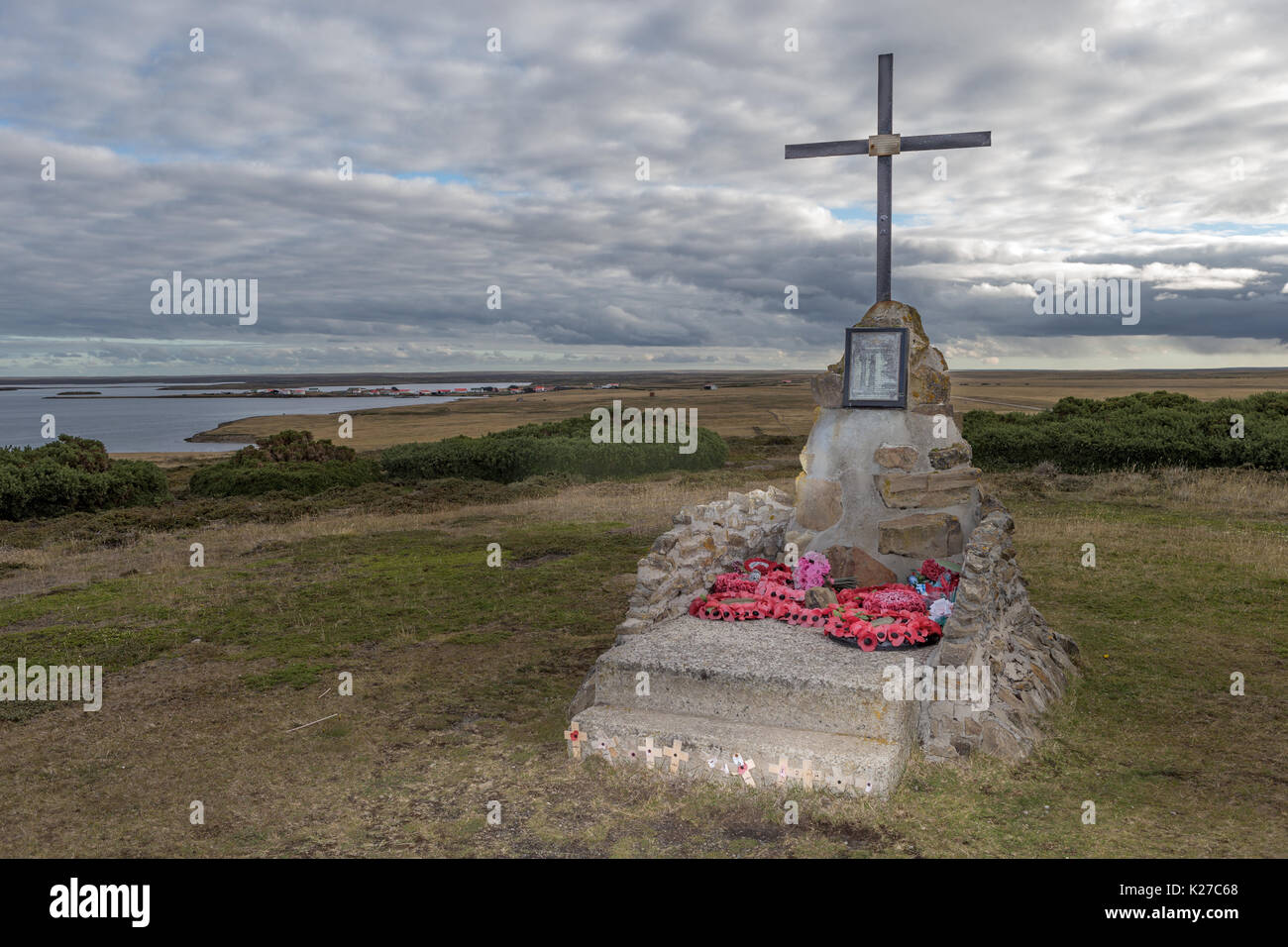 Second Paratrooper Regiment Memorial 1982 Falkland Island War Goose Green, Falklands (Malvinas) Stock Photo