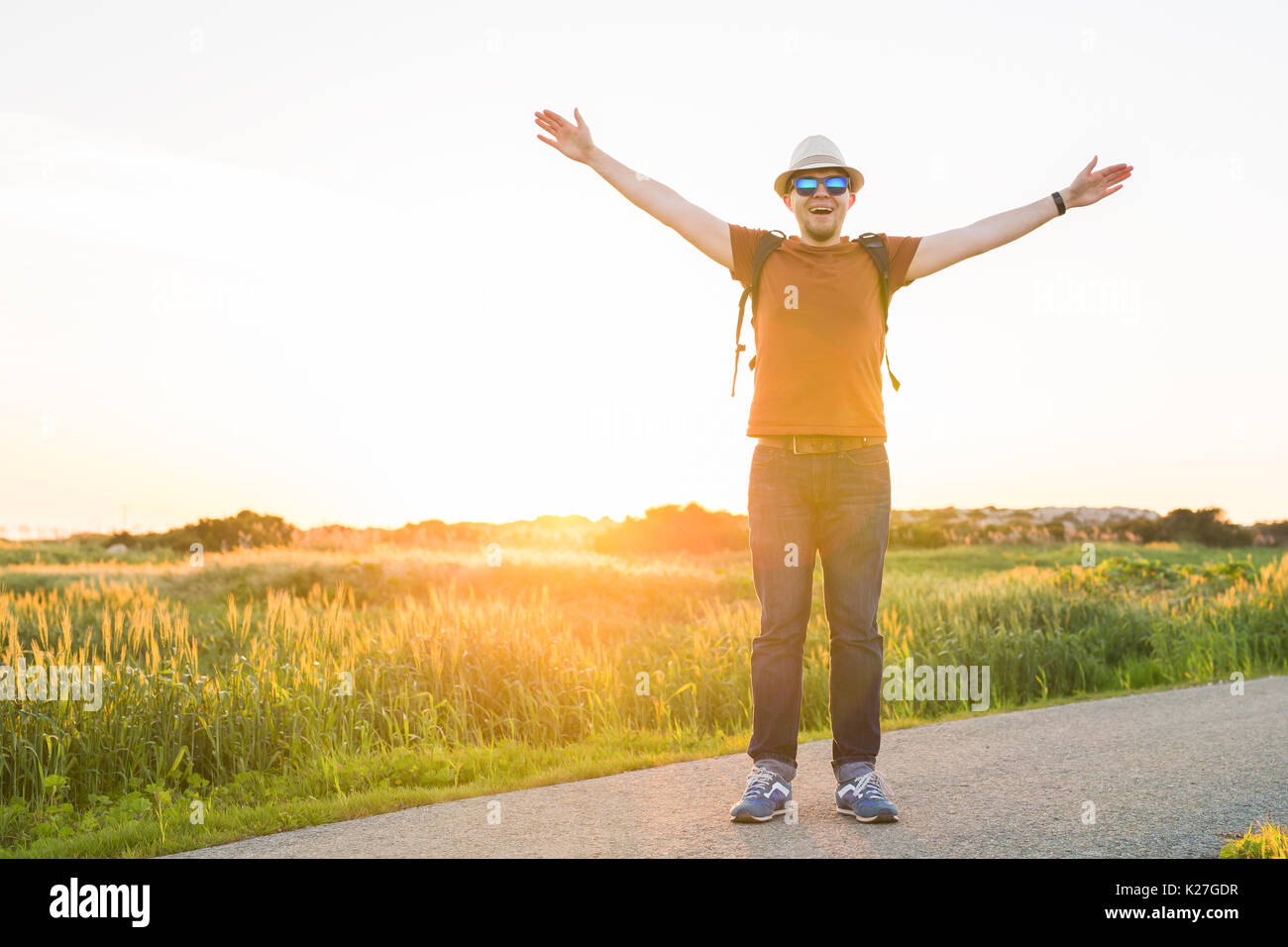 Raises his arm to the sky hi-res stock photography and images - Alamy