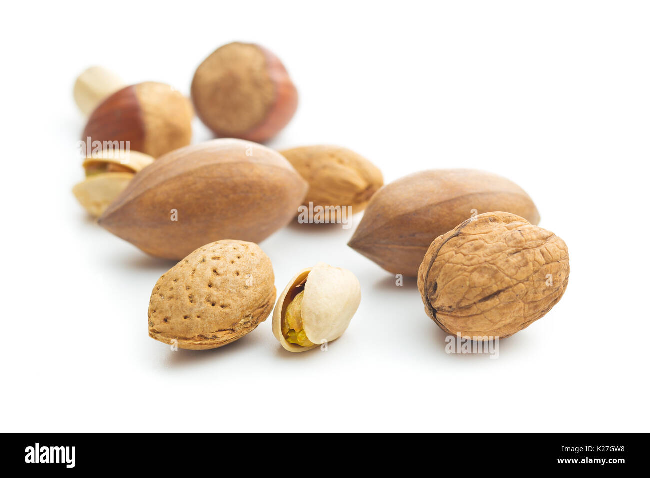 nutshell. Hazelnuts, walnuts, almonds 