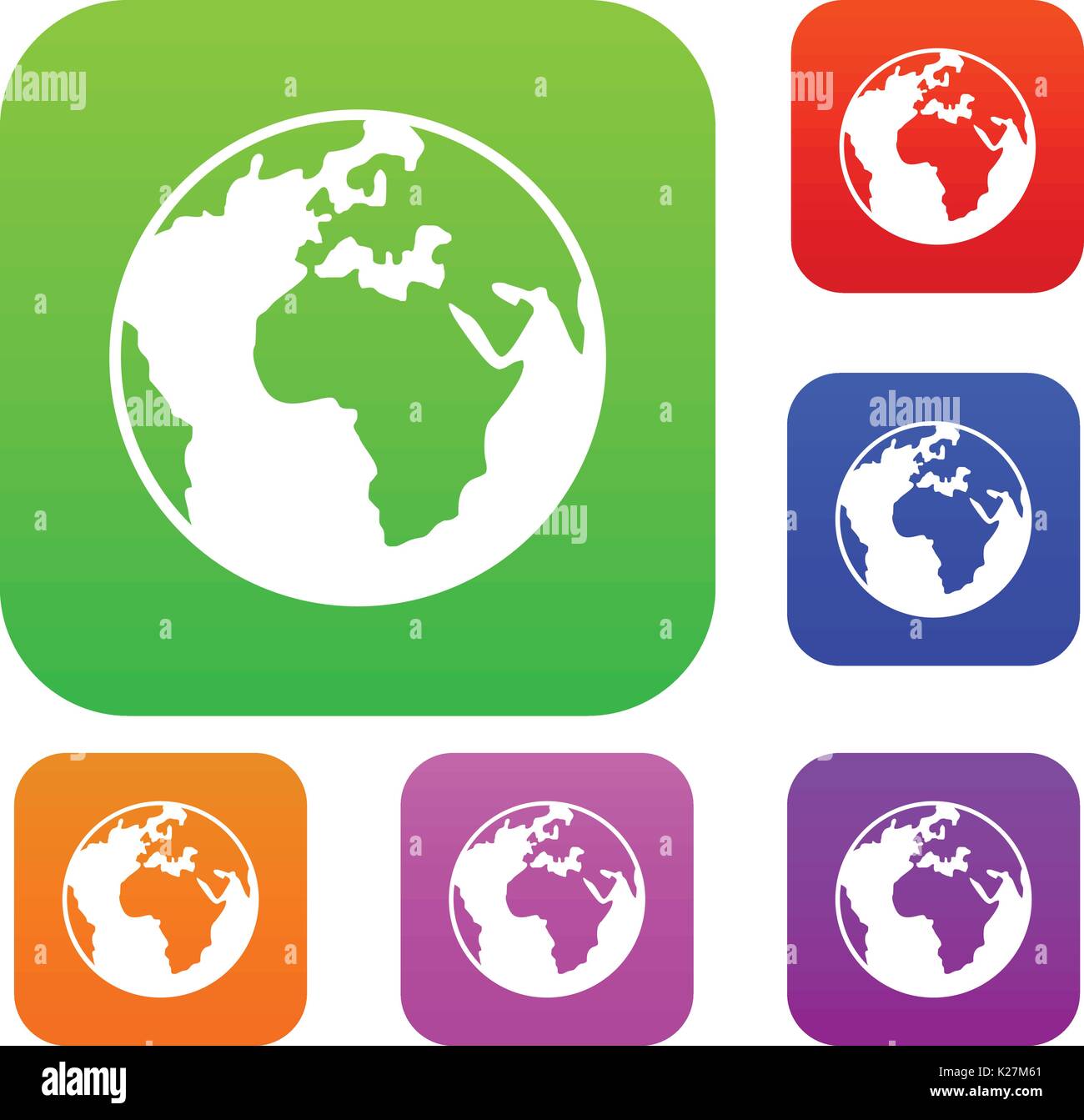 Earth globe set collection Stock Vector Image & Art - Alamy