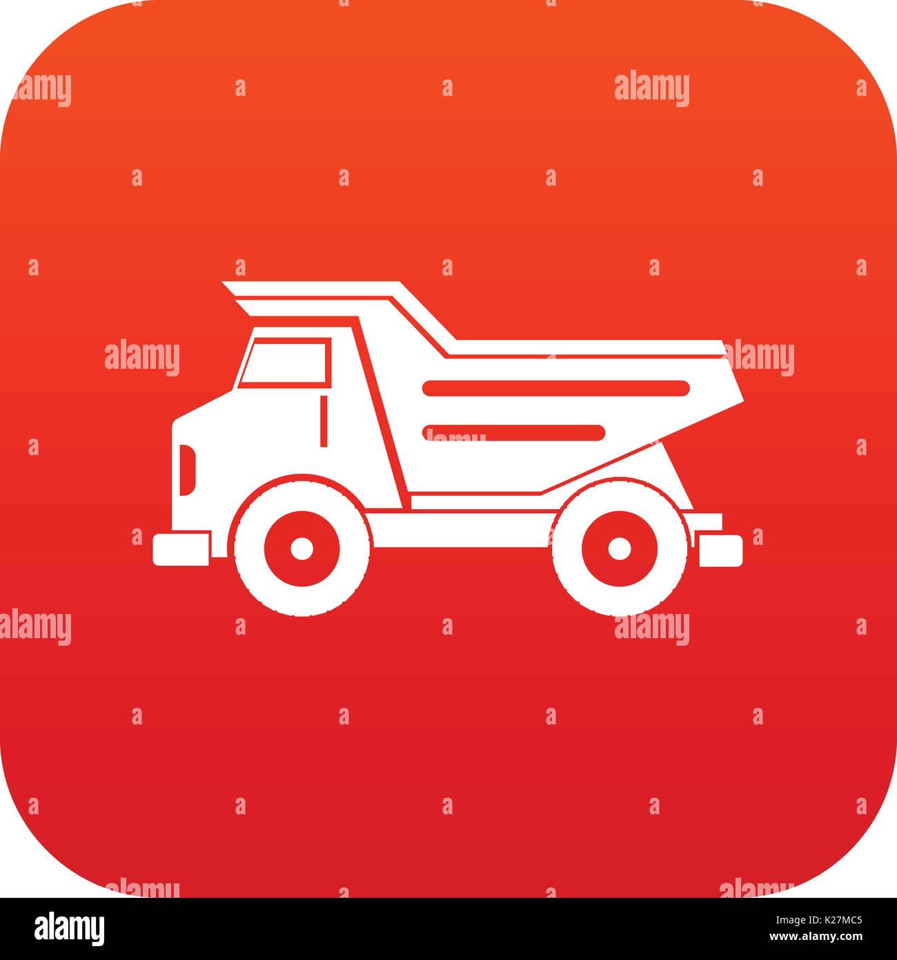 Dump truck icon digital red Stock Vector Image & Art - Alamy