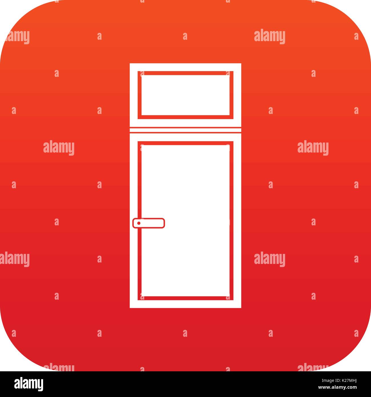 Wooden window icon digital red Stock Vector Image & Art - Alamy