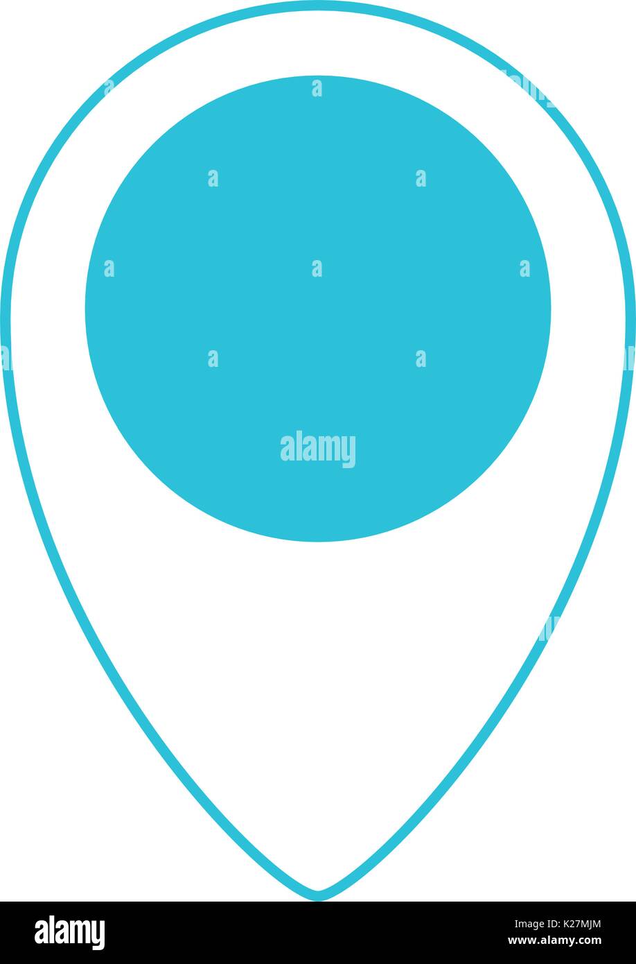 blue color silhouette of map pointer icon Stock Vector Image & Art - Alamy