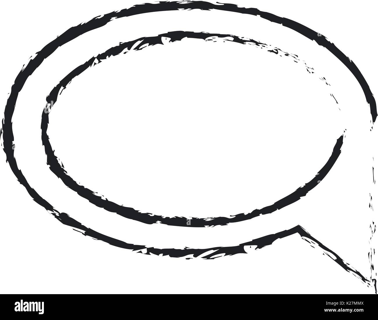 monochrome blurred silhouette of speech bubble Stock Vector Image & Art ...