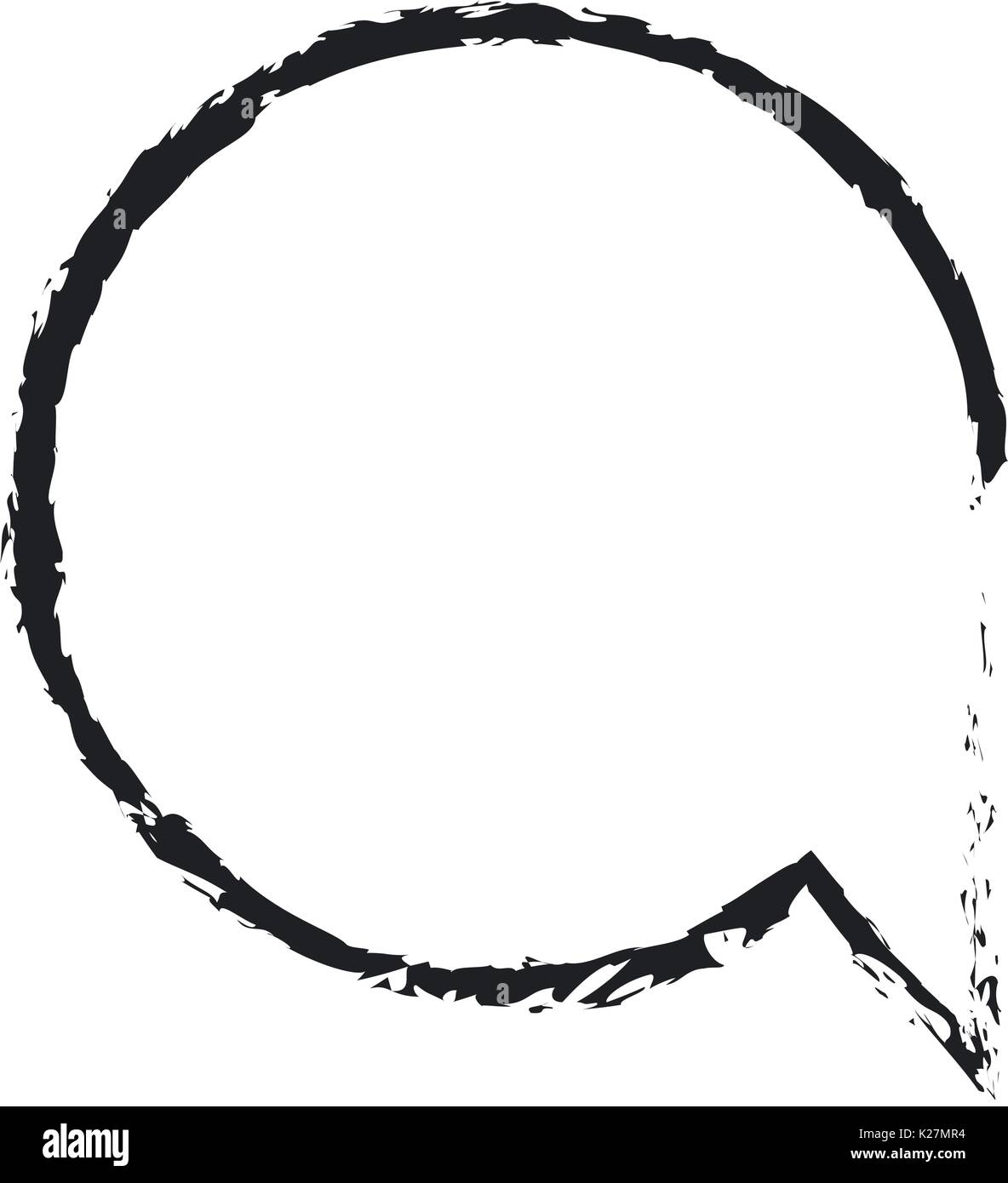 monochrome blurred silhouette of speech bubble icon Stock Vector Image ...