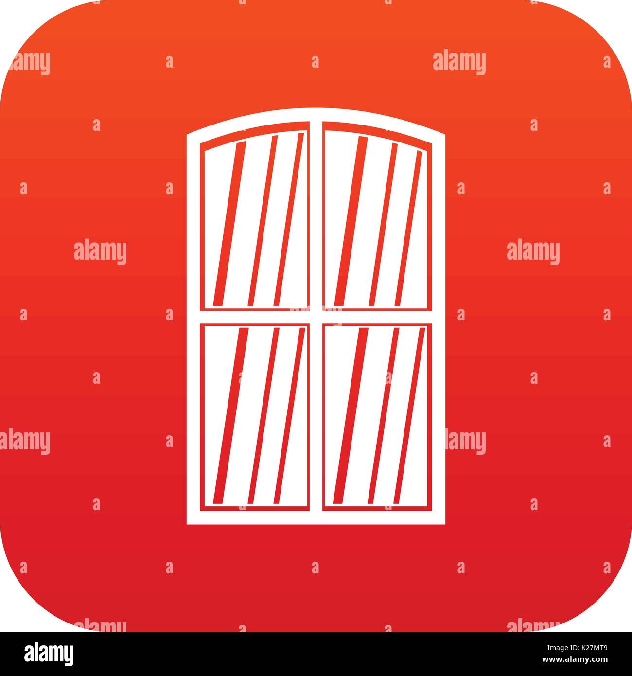 Wooden window icon digital red Stock Vector Image & Art - Alamy