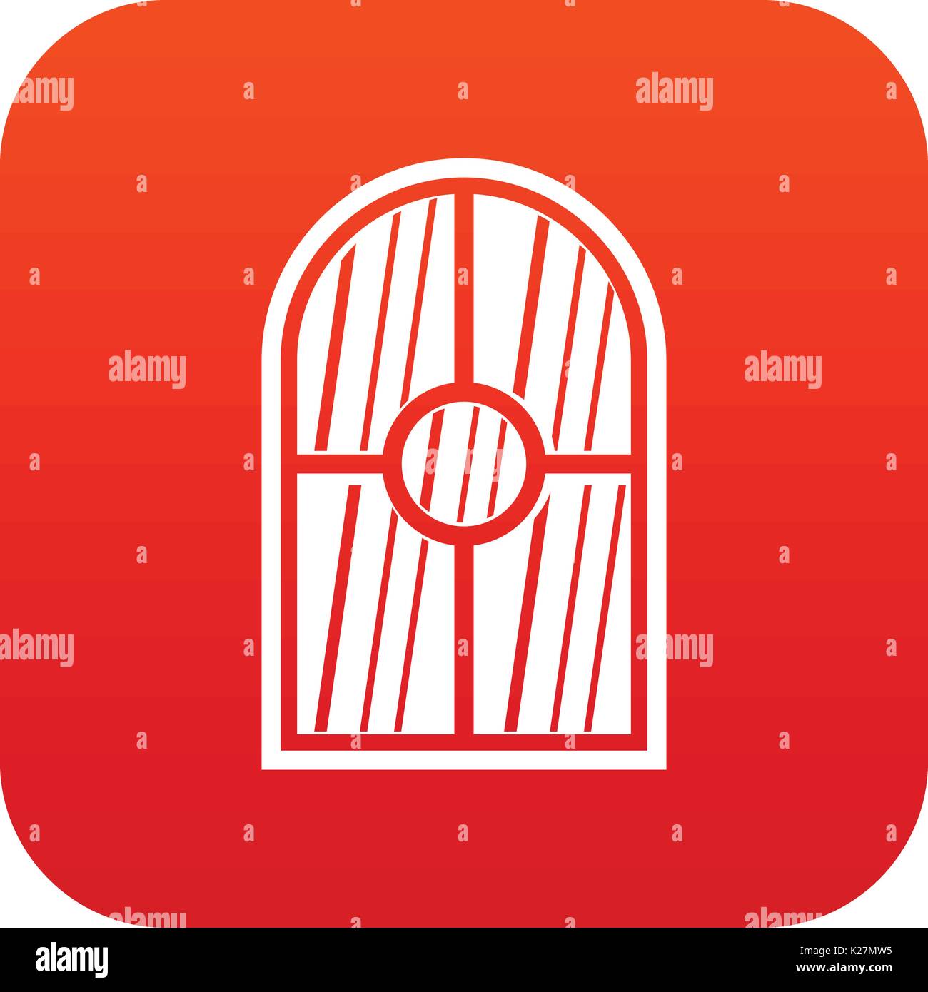 Arched window icon digital red Stock Vector Image & Art - Alamy
