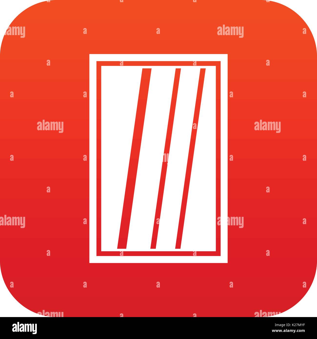 White rectangle window icon digital red Stock Vector Image & Art - Alamy