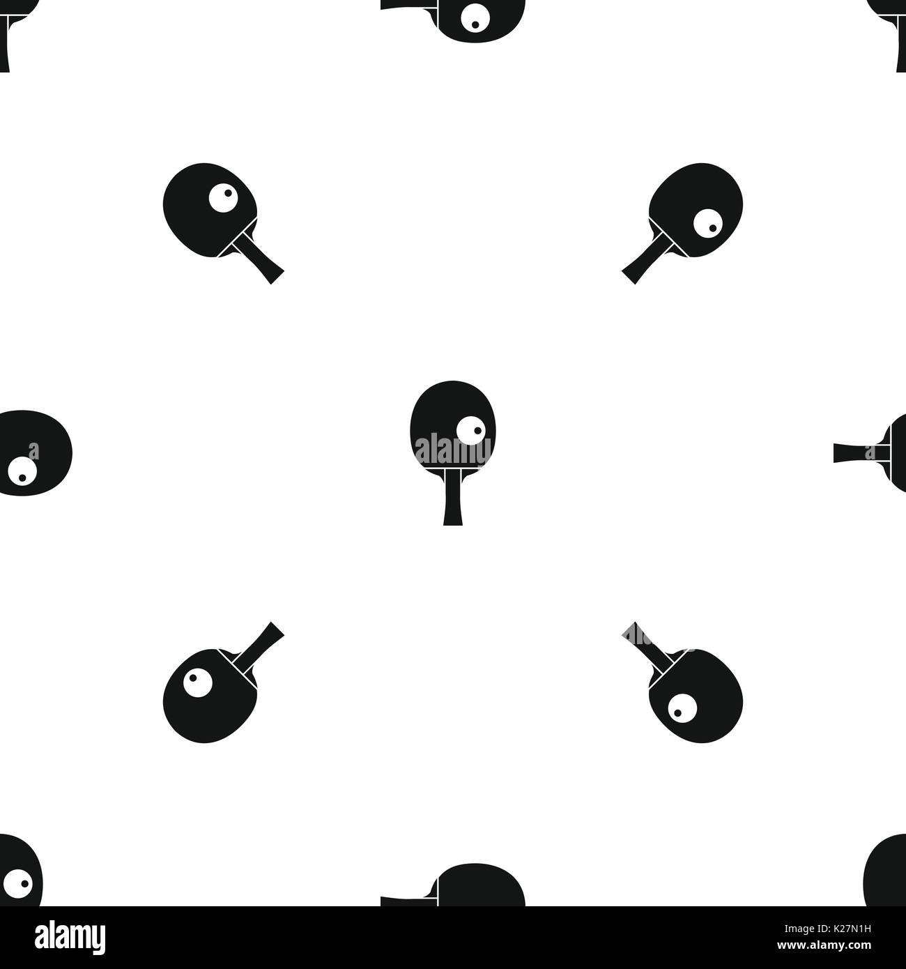 Rackets and ball for playing table tennis pattern seamless black Stock ...