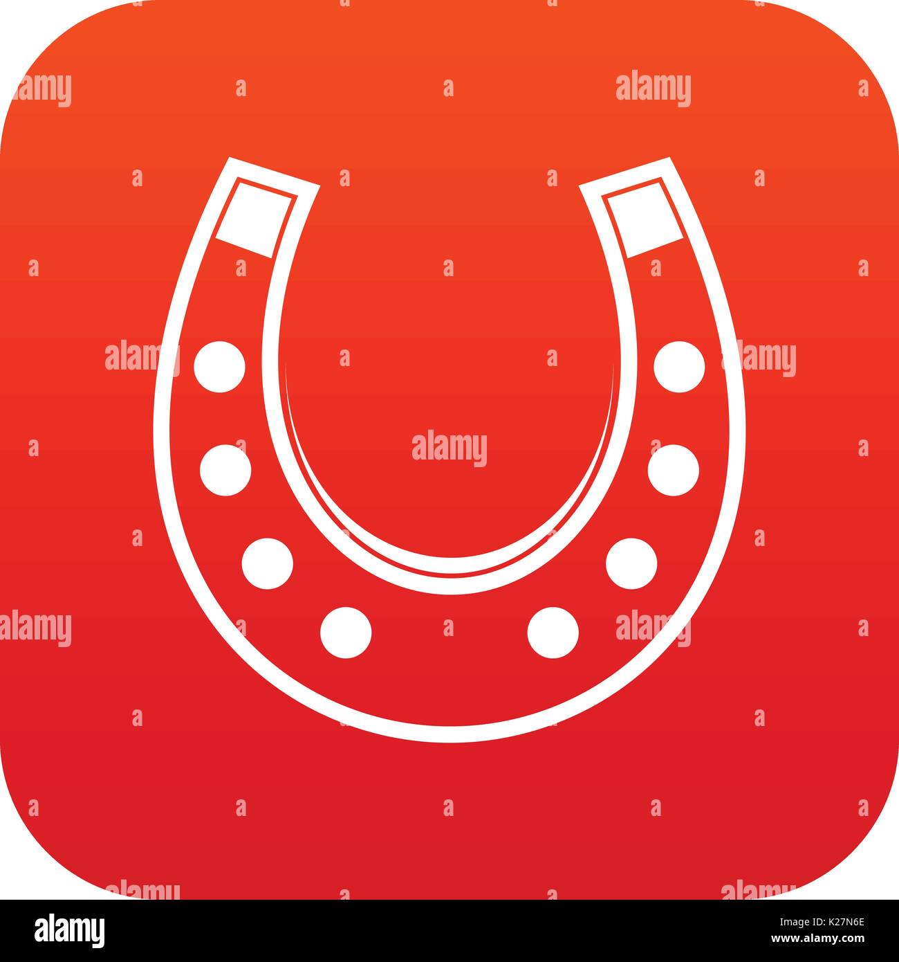 Horseshoe icon digital red Stock Vector Image & Art Alamy