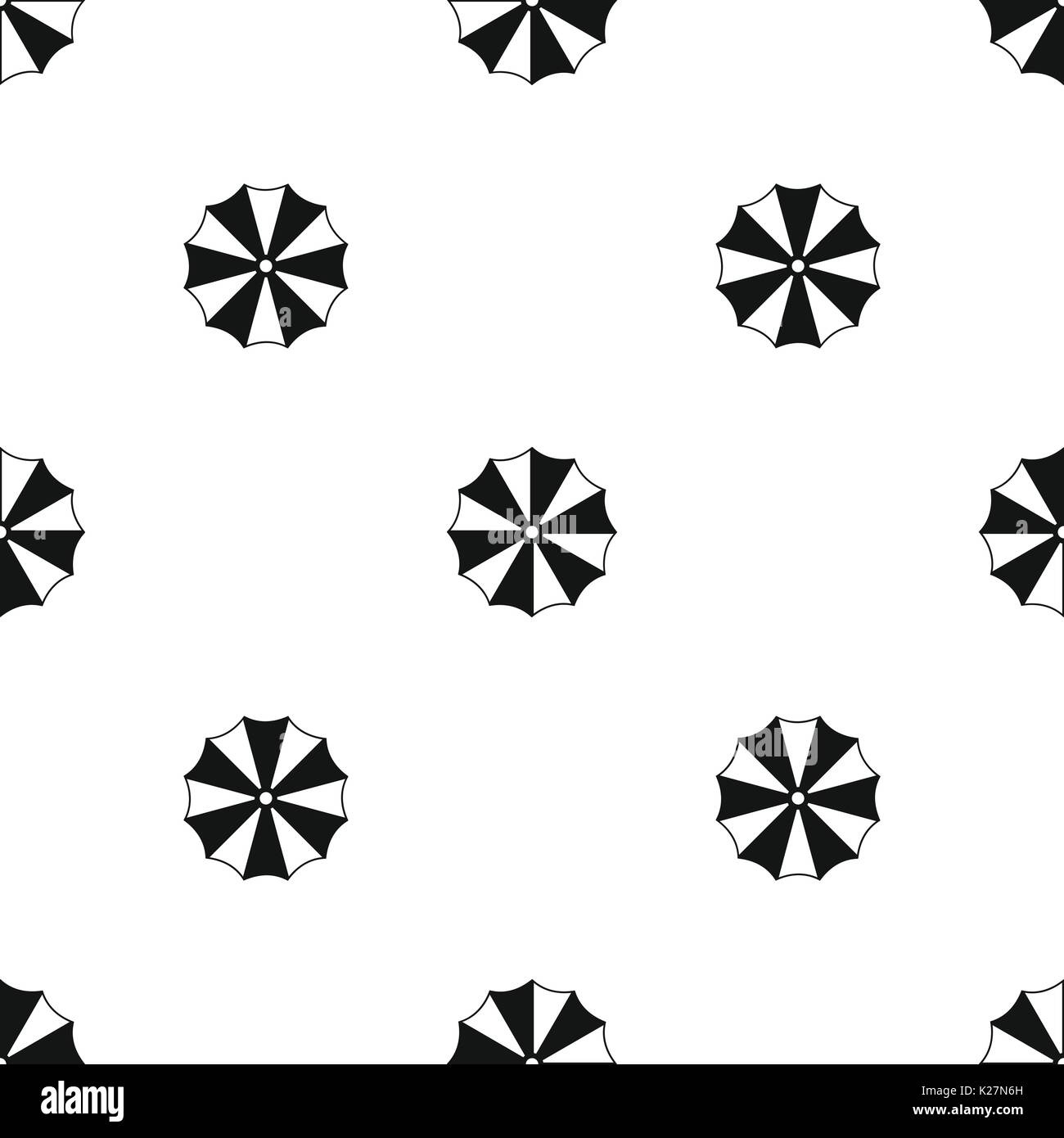 Striped umbrella pattern seamless black Stock Vector
