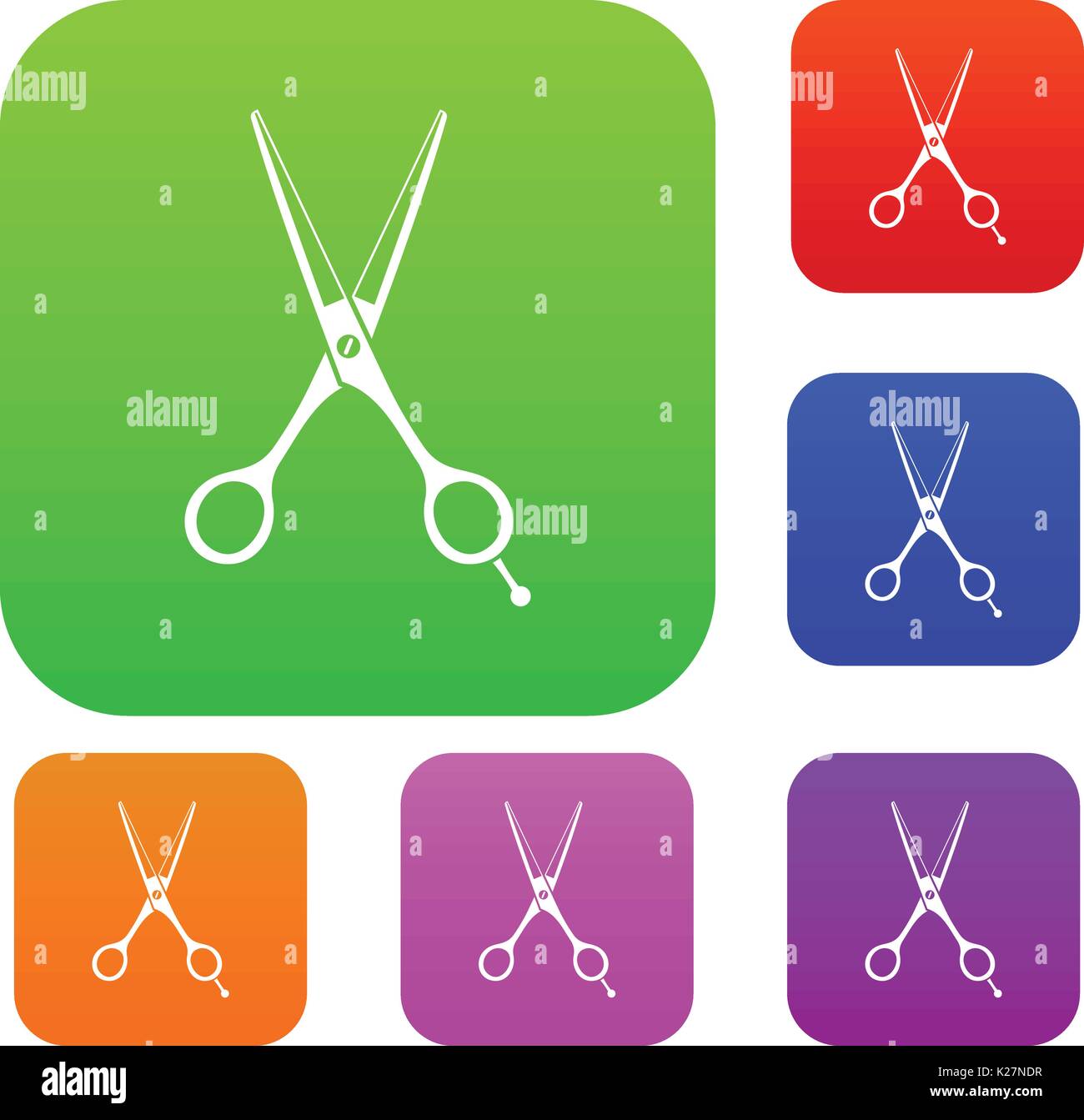 Scissors set collection Stock Vector Image & Art - Alamy