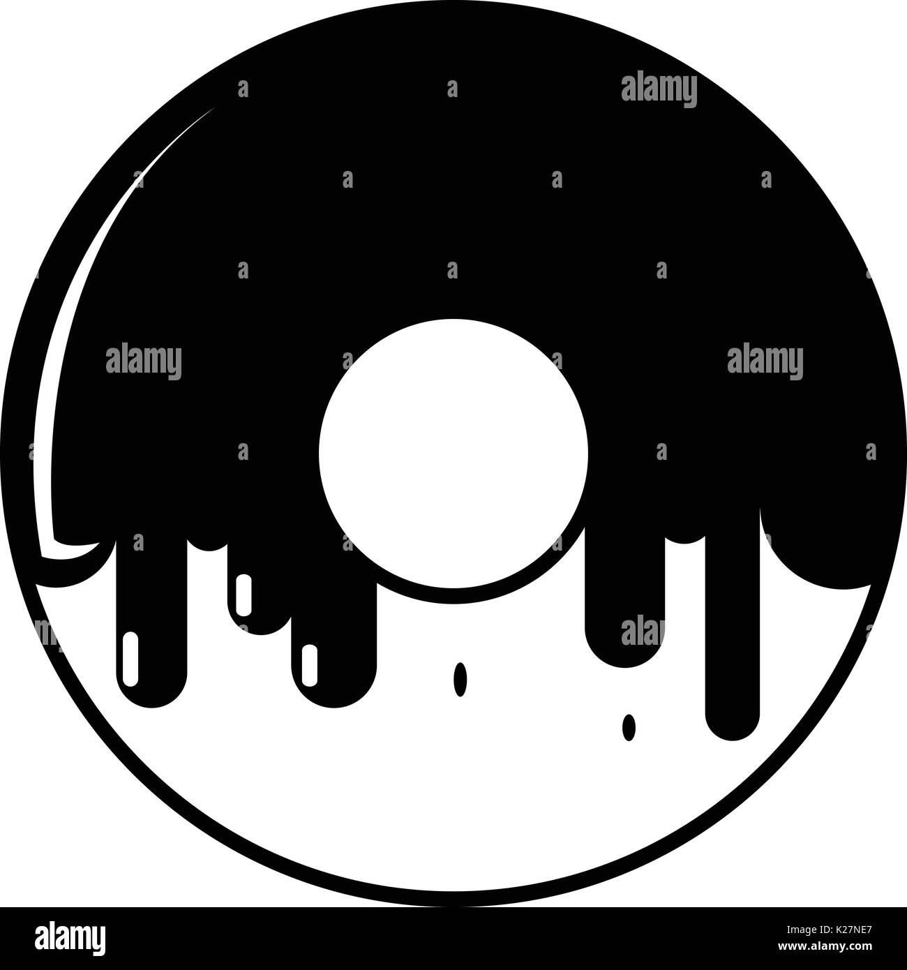 Donut icon, simple black style Stock Vector Image & Art - Alamy
