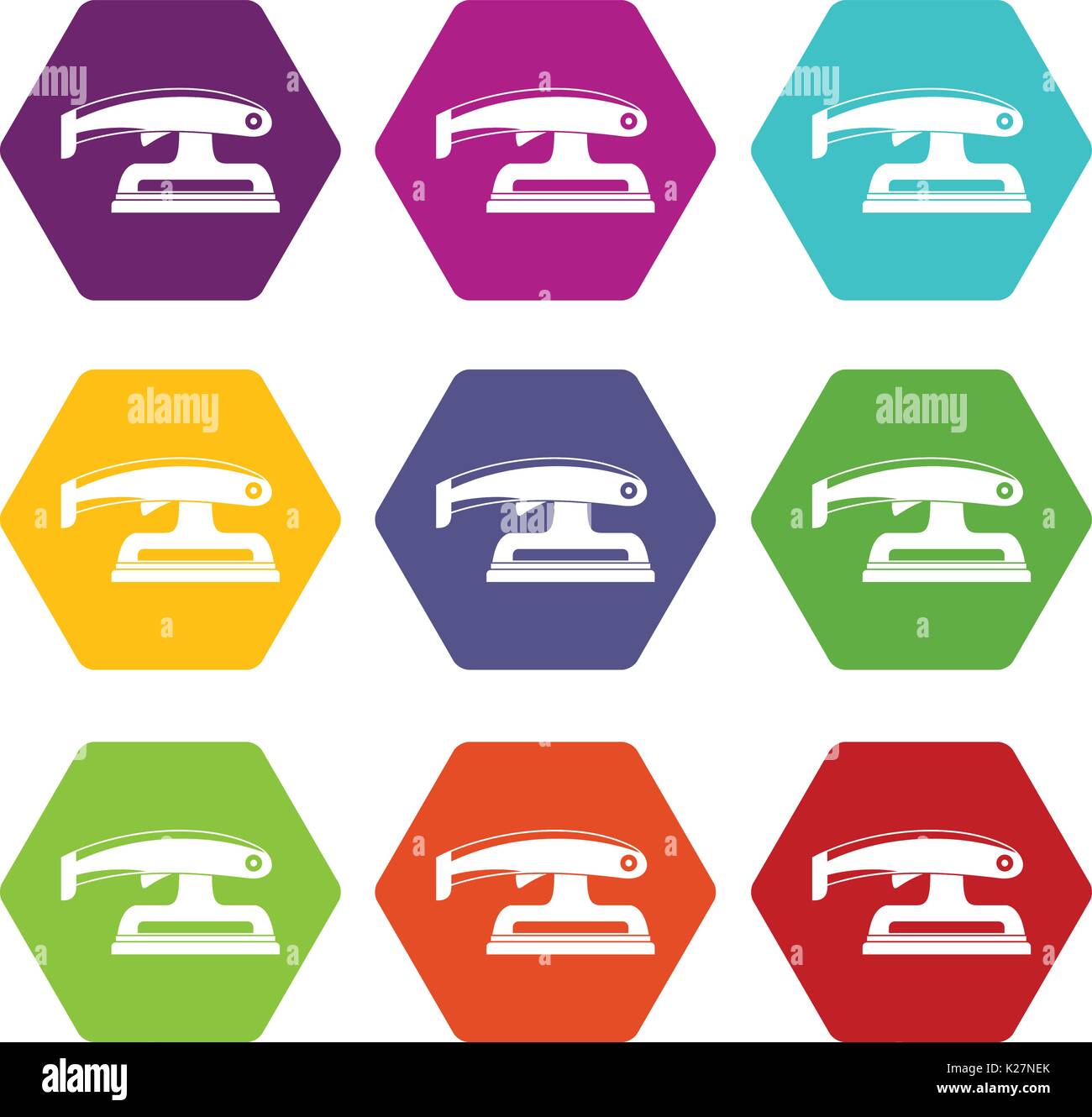 Fret saw icon set color hexahedron Stock Vector Image & Art - Alamy